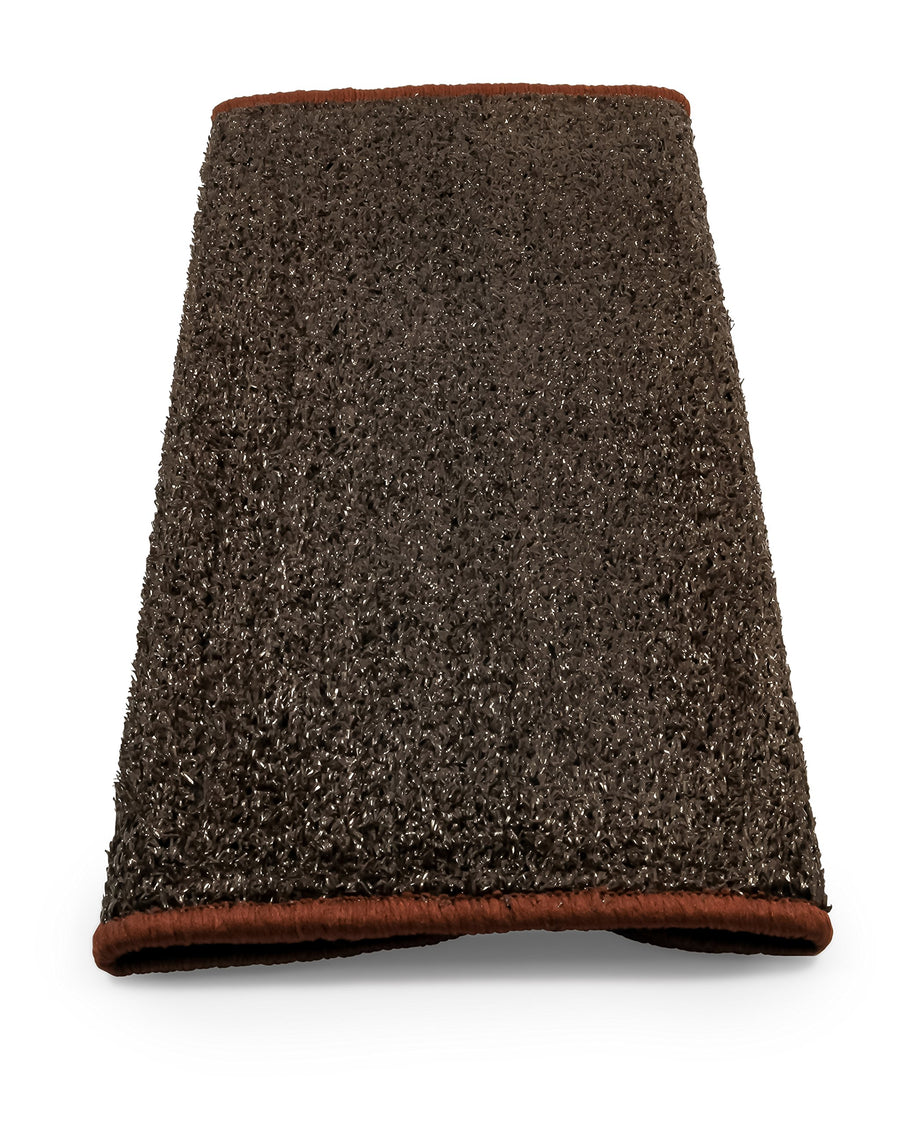 RV Step Rug Camco 42949 (Premium Radius Wrap Around Step Rug, Turf Material (22" Wide) - Brown)