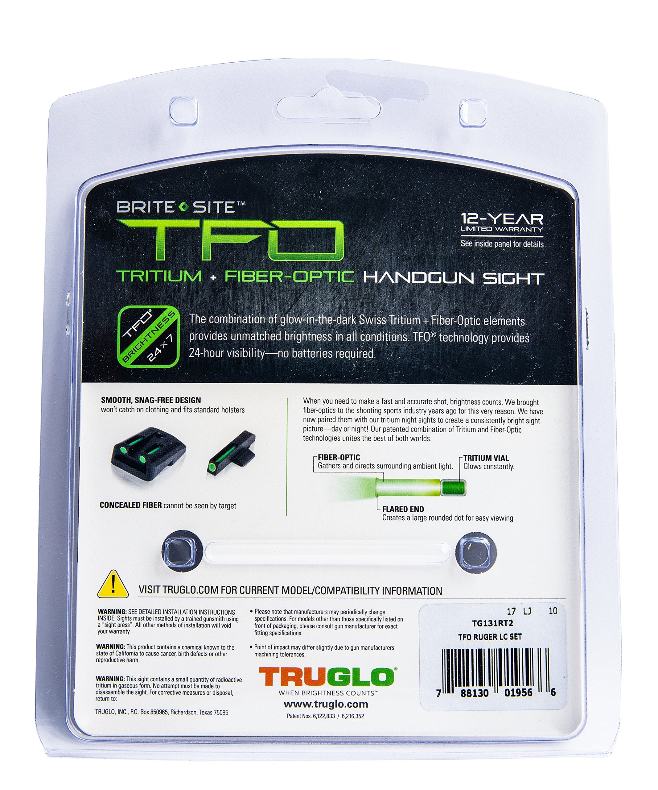 Handgun Sight Set TRUGLO TFO - Ruger LC