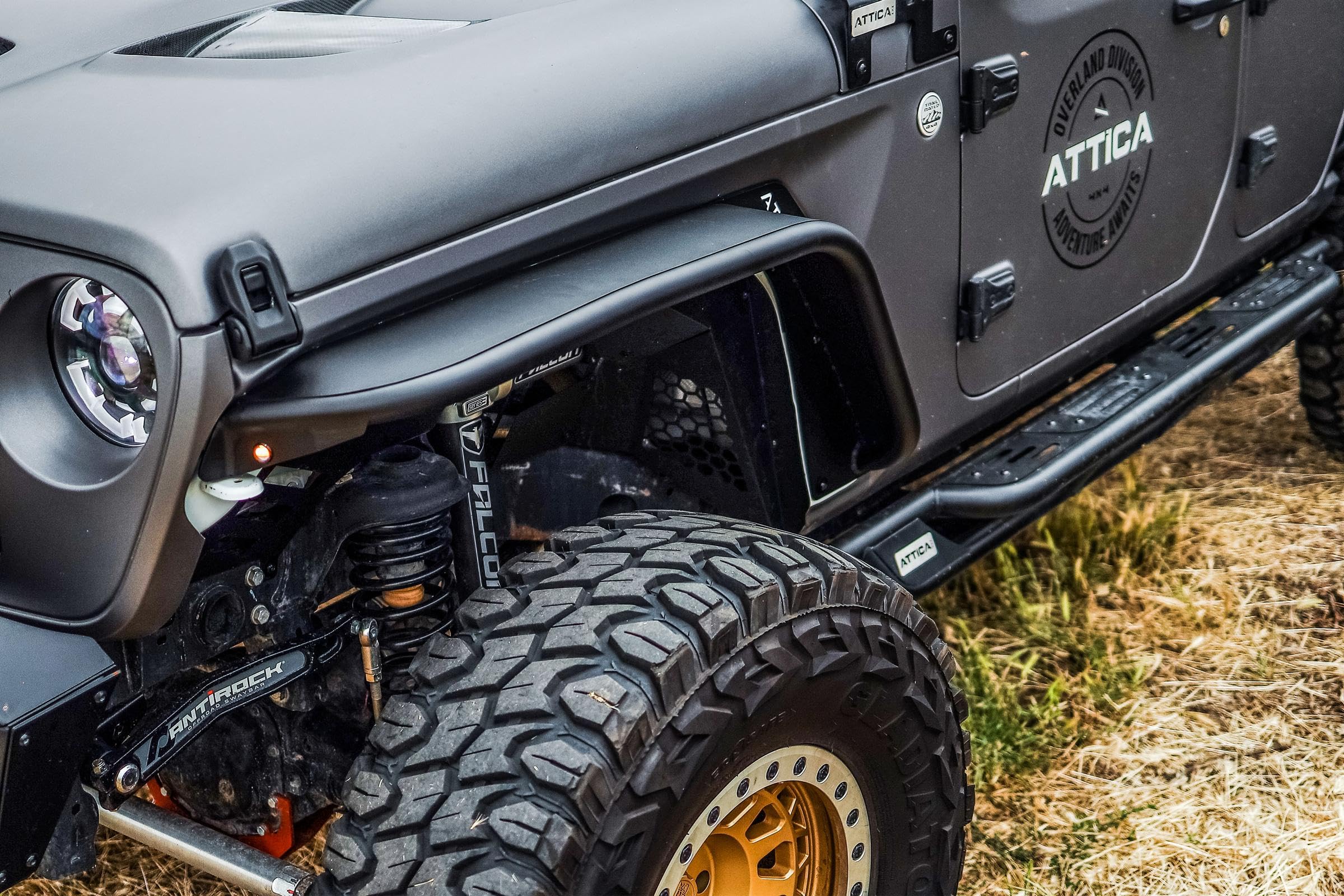 Cobra Tek - Front Fender Flares Attica4x4 Terra Series | Compatible with Jeep Wrangler JL & Gladiator | Low-Profile, Durable Steel with Extra Tire Clearance | Textured Black Powder Coat.