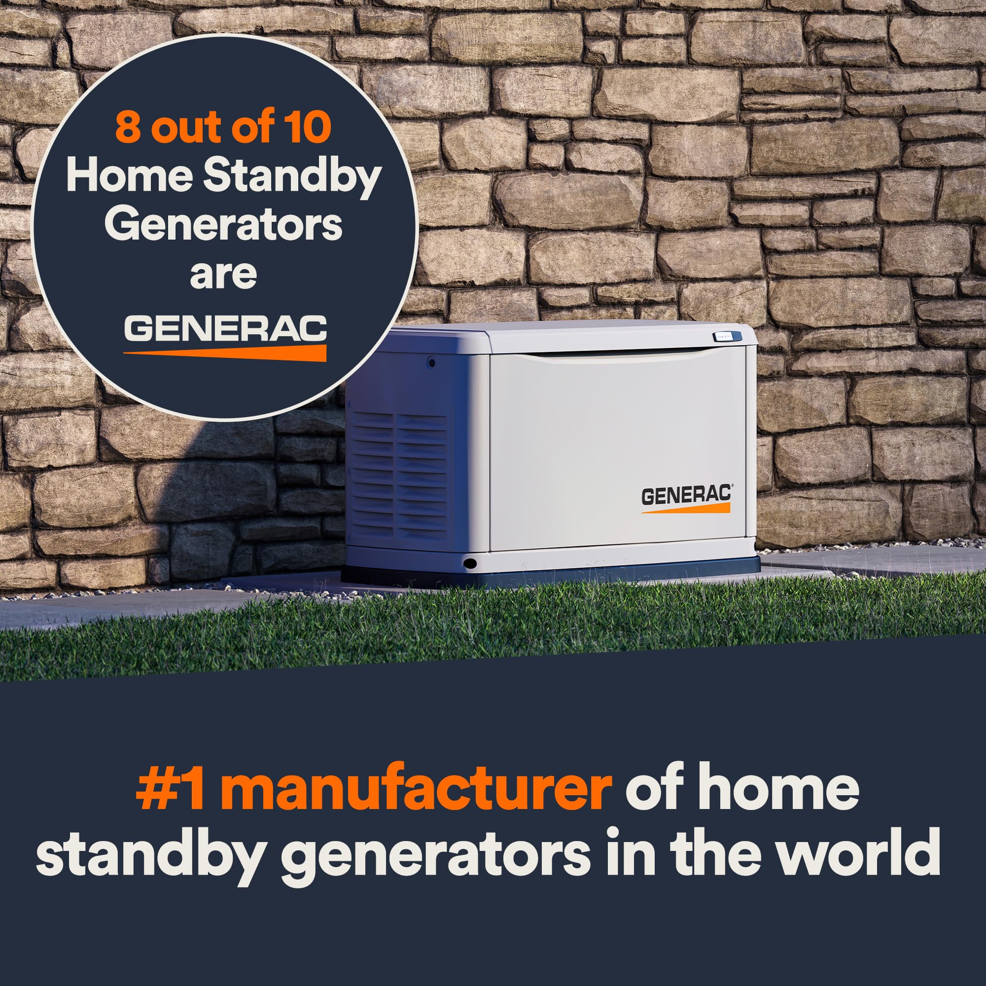 22Kw Generac 7042 Standby Generator - Clean and Best in Class Power Quality - Reliable Power - User-Friendly Control