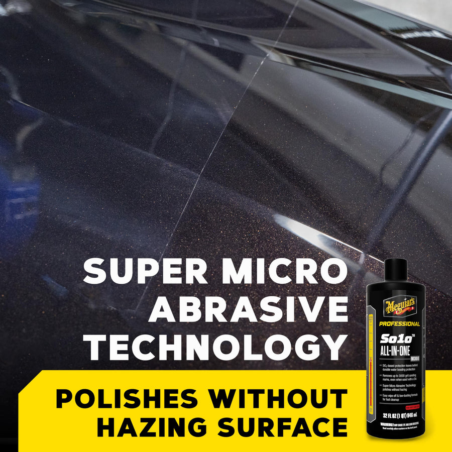 Meguiar's So1o Professional All-in-One M300 - SiO2-Based Formula Removes Paint Defects and Delivers Durable, Water-Beading Protection, Get Compounding, Polishing, and Protecting in One Step - 32oz