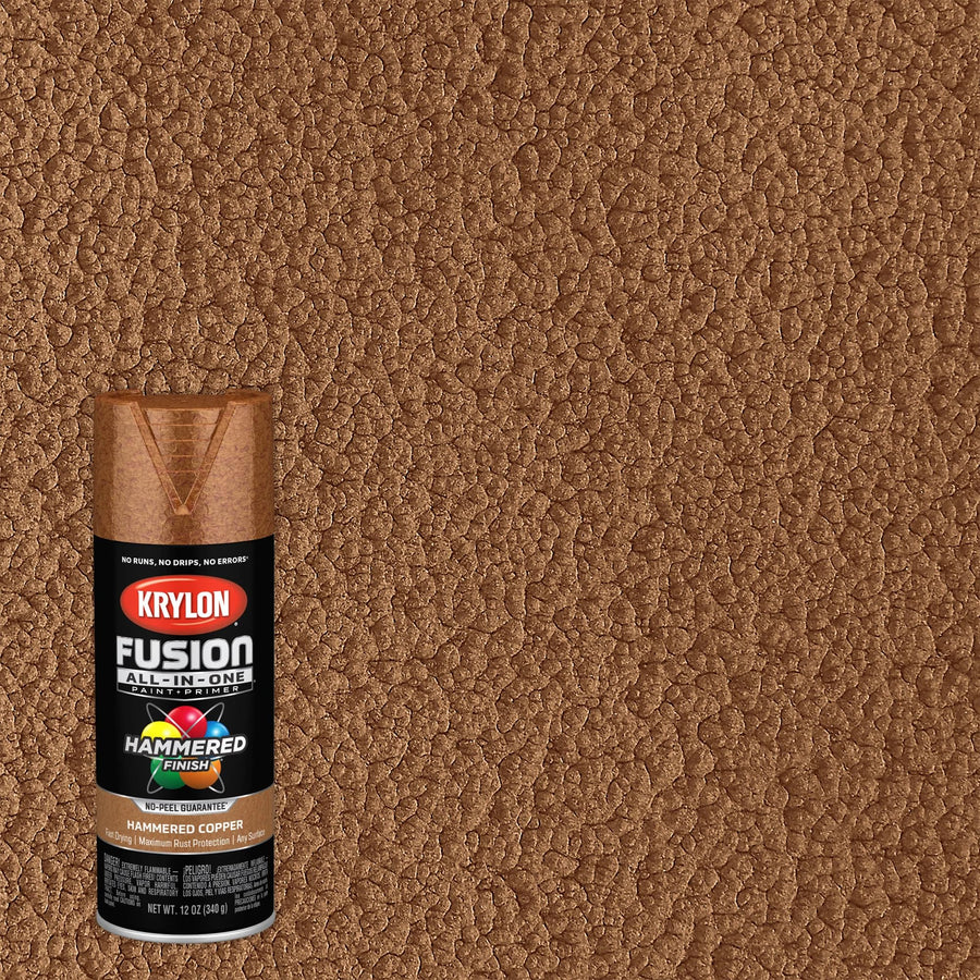 Krylon All-In-One Adhesive Hammered Finish Spray Paint for Indoor/Outdoor Use, 12 oz, Copper