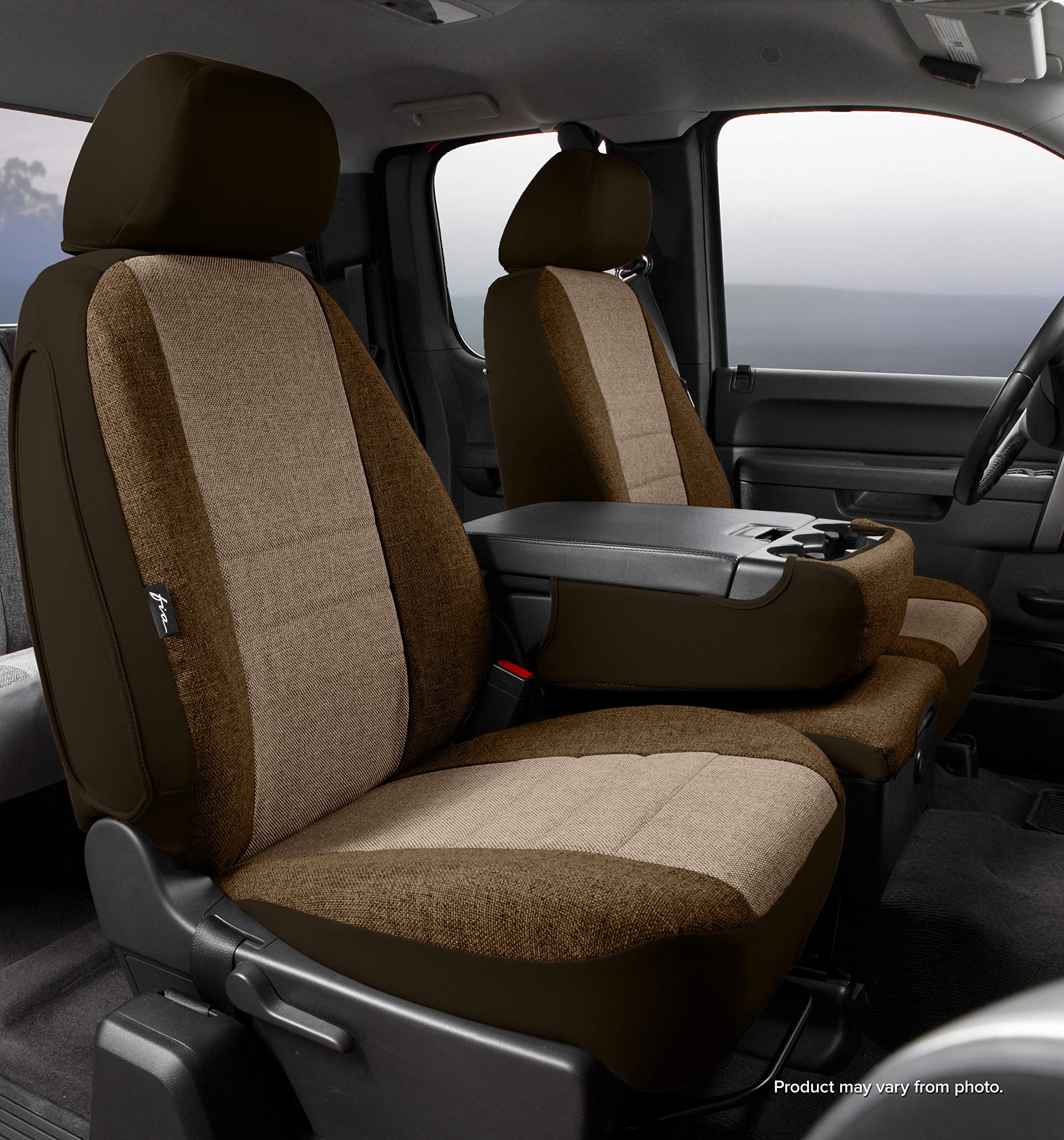 Custom Fit Fia OE38-38 Taupe Front Seat Cover Split Seat 40/20/40 - Tweed (Taupe)