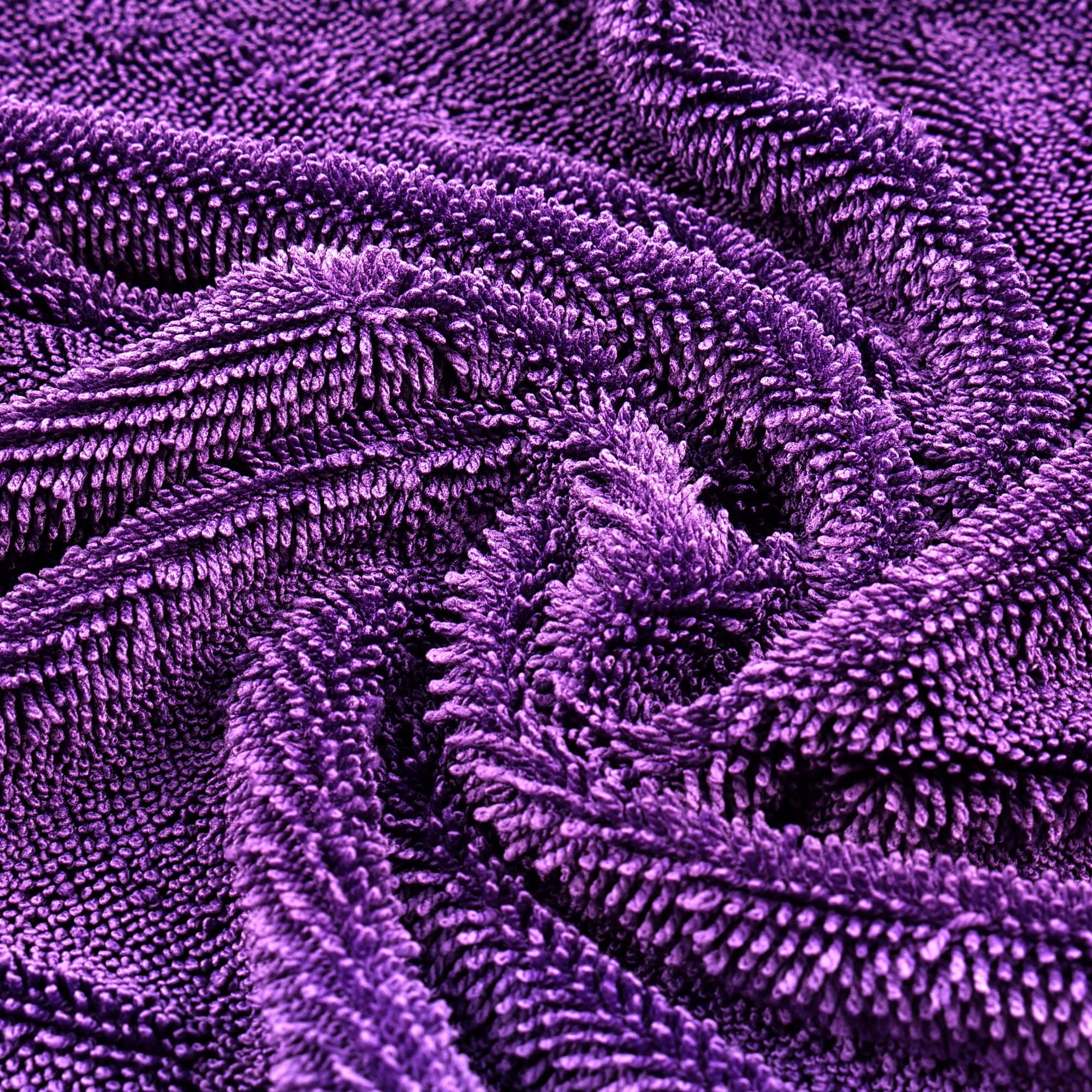 Maxshine 3-Piece Universal Purple 600GSM Microfiber Drying Towels – Single Twisted Loop, Ultra-Absorbent Plush Towels for Car Wash & Drying – Streak-Free Detailing Cloths (16" x 16")