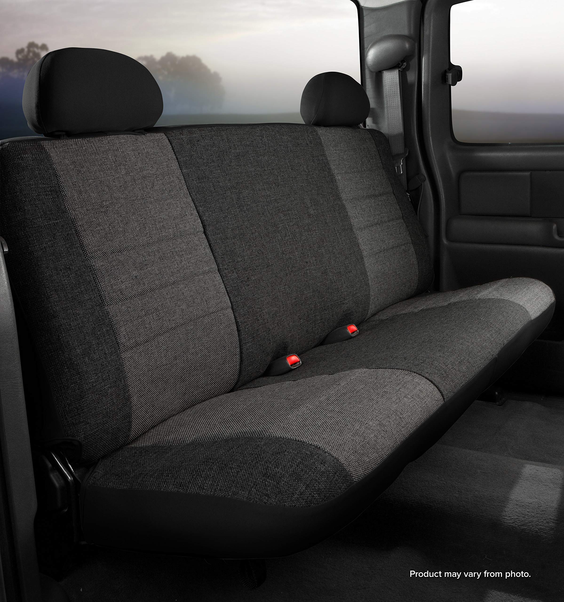 CHARC Fia OE37-21 Custom Fit Front Seat Cover Bench Seat - Tweed, (Charcoal)