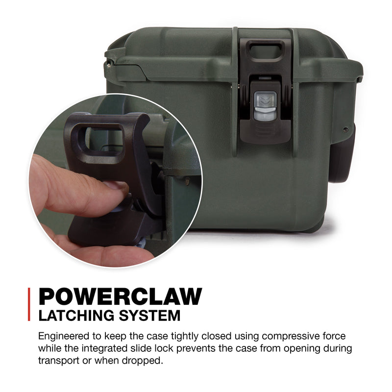 Waterproof Nanuk 908 Hard Case with Padded Dividers - Olive