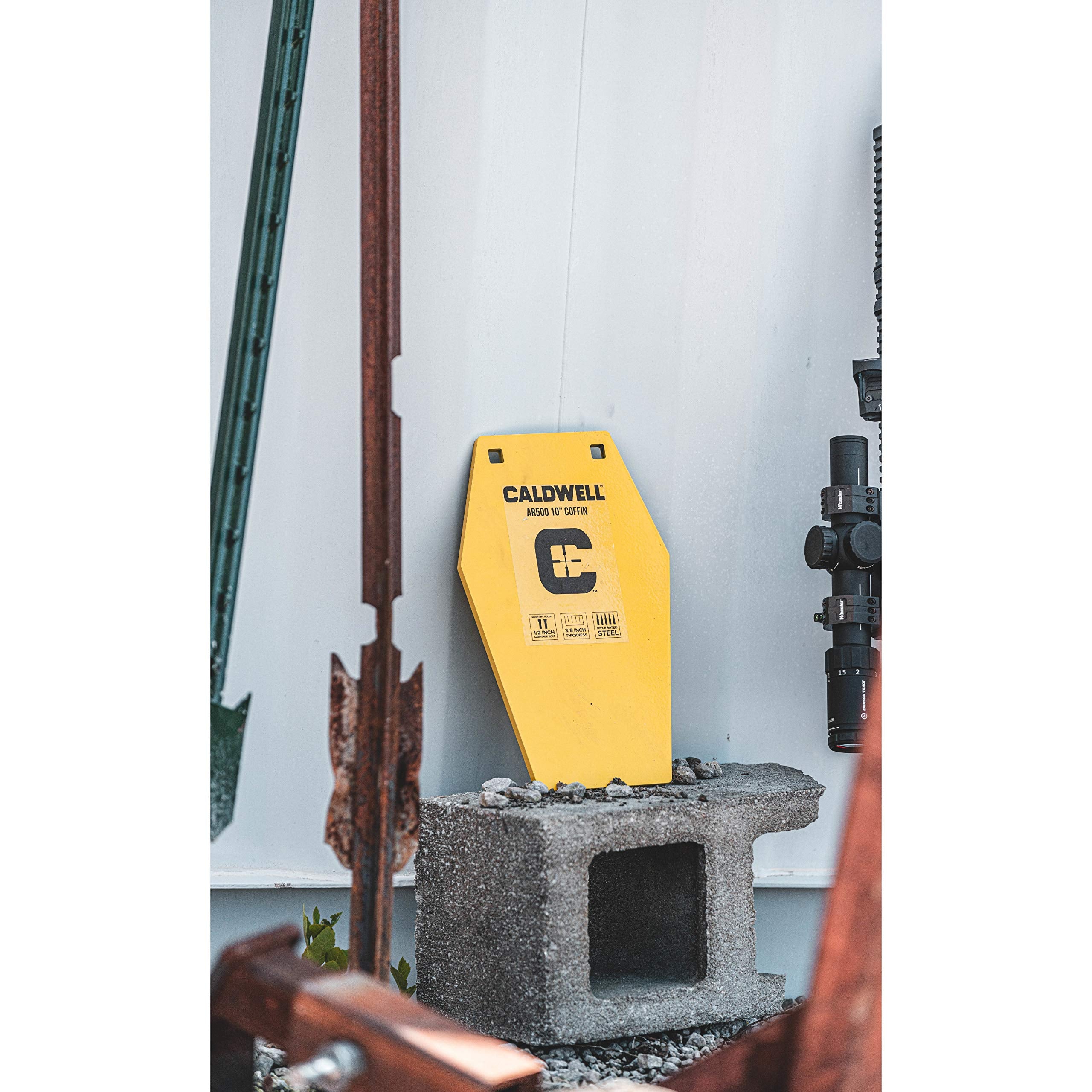 Caldwell AR500 Steel Target High Caliber 10" Coffin, 3/8" Thickness, Rifle Rated for Precision Shooting and Target Practice