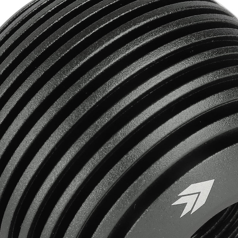 Universal Aluminum Shift Knob NRG Innovations SK-703GM with Thread Adapters, Heat Sink Style Round Ball Shape, Gun Metal