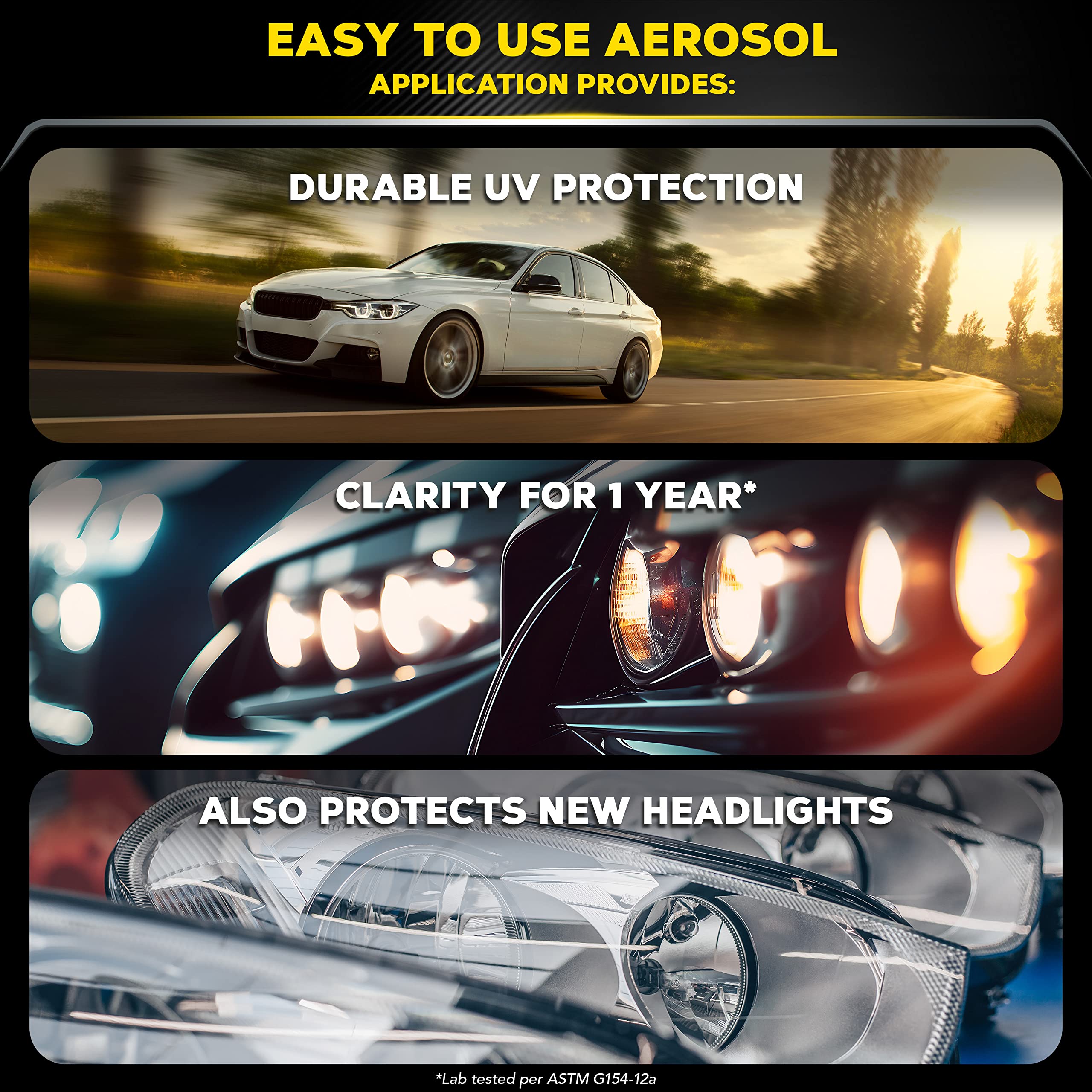 Keep Clear Meguiar's Headlight Coating, Maintain Like-New Clarity of Your Headlights with an Easy-to-Use Formula and UV Protection that Lasts All Year Long, 4 Ounce Aerosol