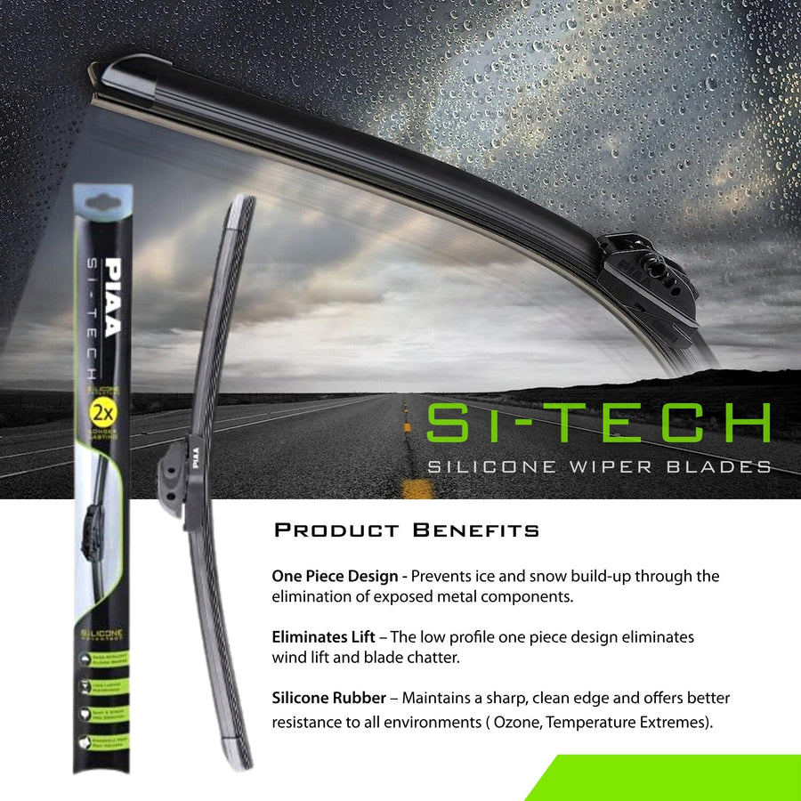 PIAA 14 inch Silicone Wiper Blade Si-Tech (350mm) Premium All-Season OEM Automotive Replacement Windshield Wiper Blades (Pack of 1)