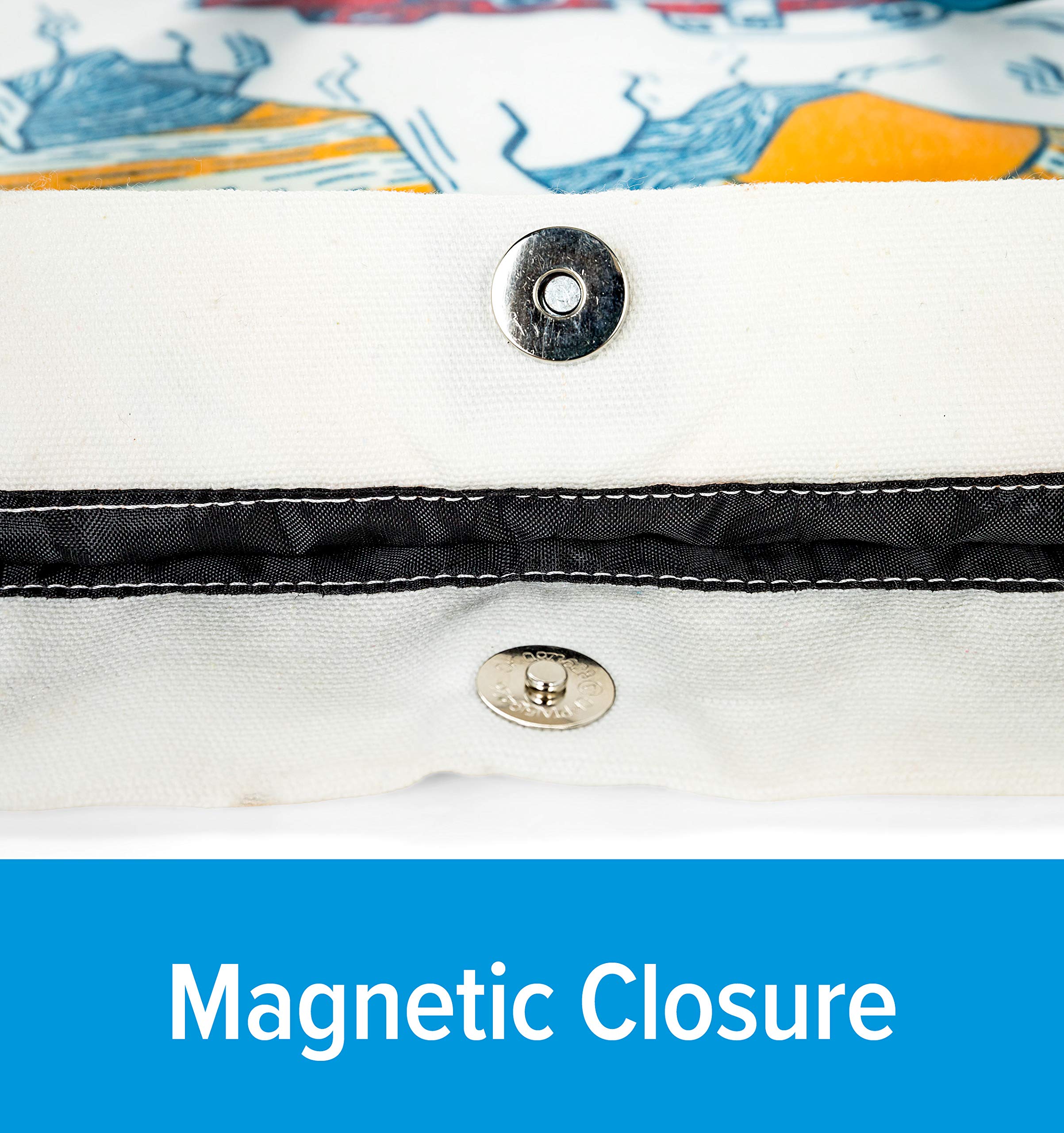 Canvas Tote Camco Life is Better at The Campsite | Features a Magnetic Closure and an Unique Sunrise Design | (53268)