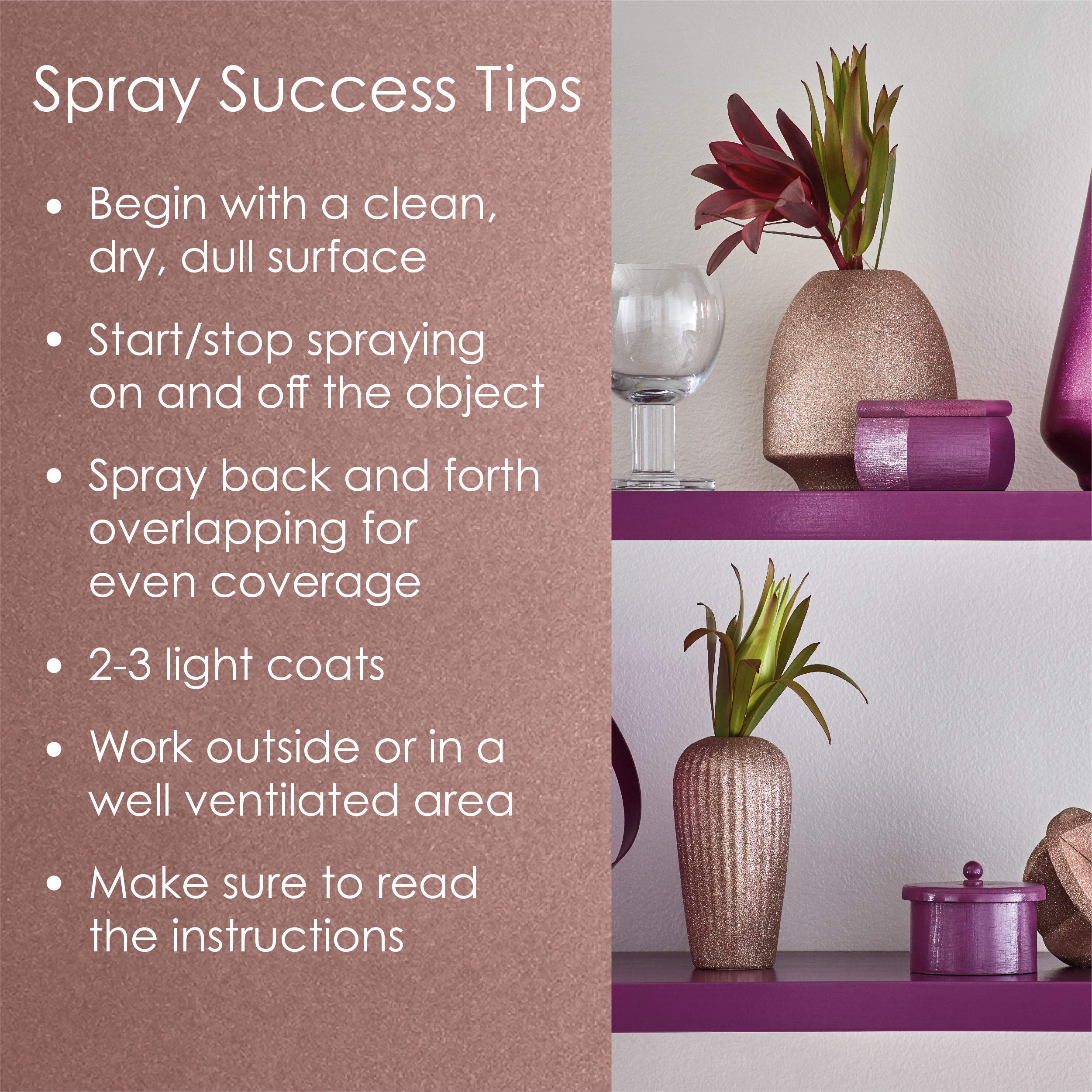 Krylon All-In-One Adhesive Spray Paint for Indoor/Outdoor Use, 12 oz, Rose Gold