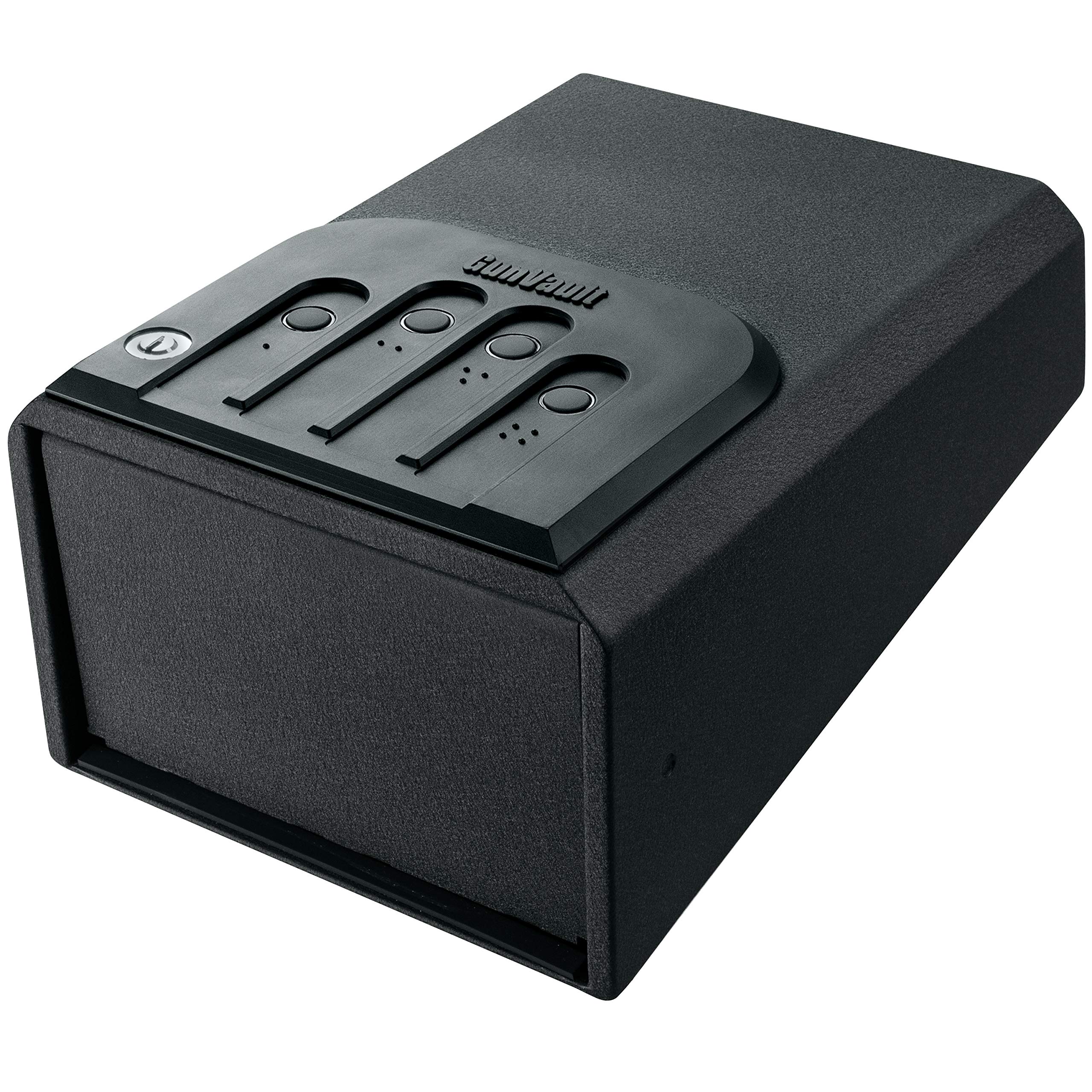 MiniVault GunVault - Quick Access Automatic Slide-Out Handgun Safe with Patented No-Eyes® Keypad (1 Pistol Capacity)