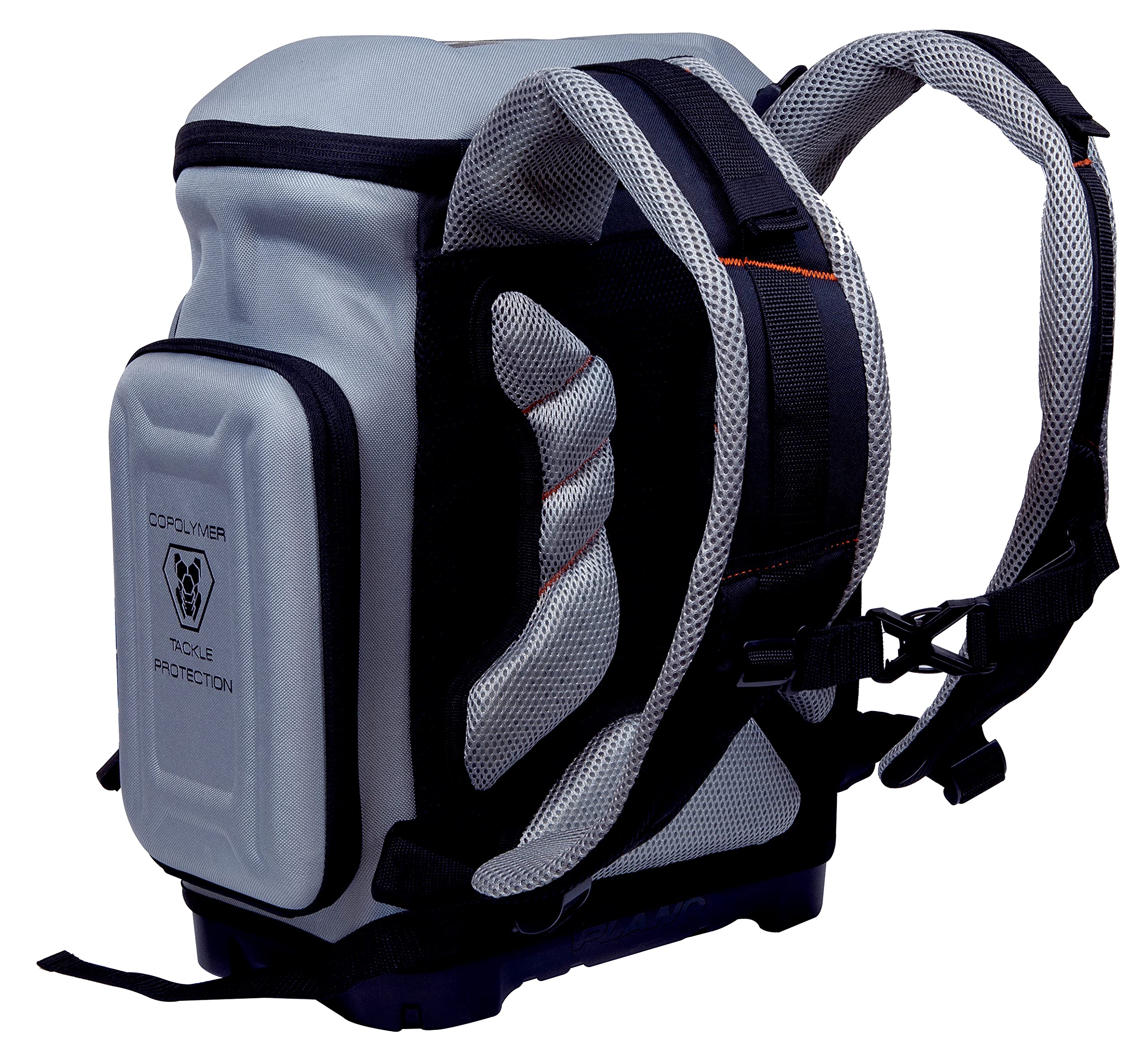 Plano 3700 Atlas Fishing Tackle Backpack, Gray EVA Material, Includes 3 3750 StowAway Utility Boxes for Worms, Lures, & Baits, Waterproof & Non-Skid Base, Grey