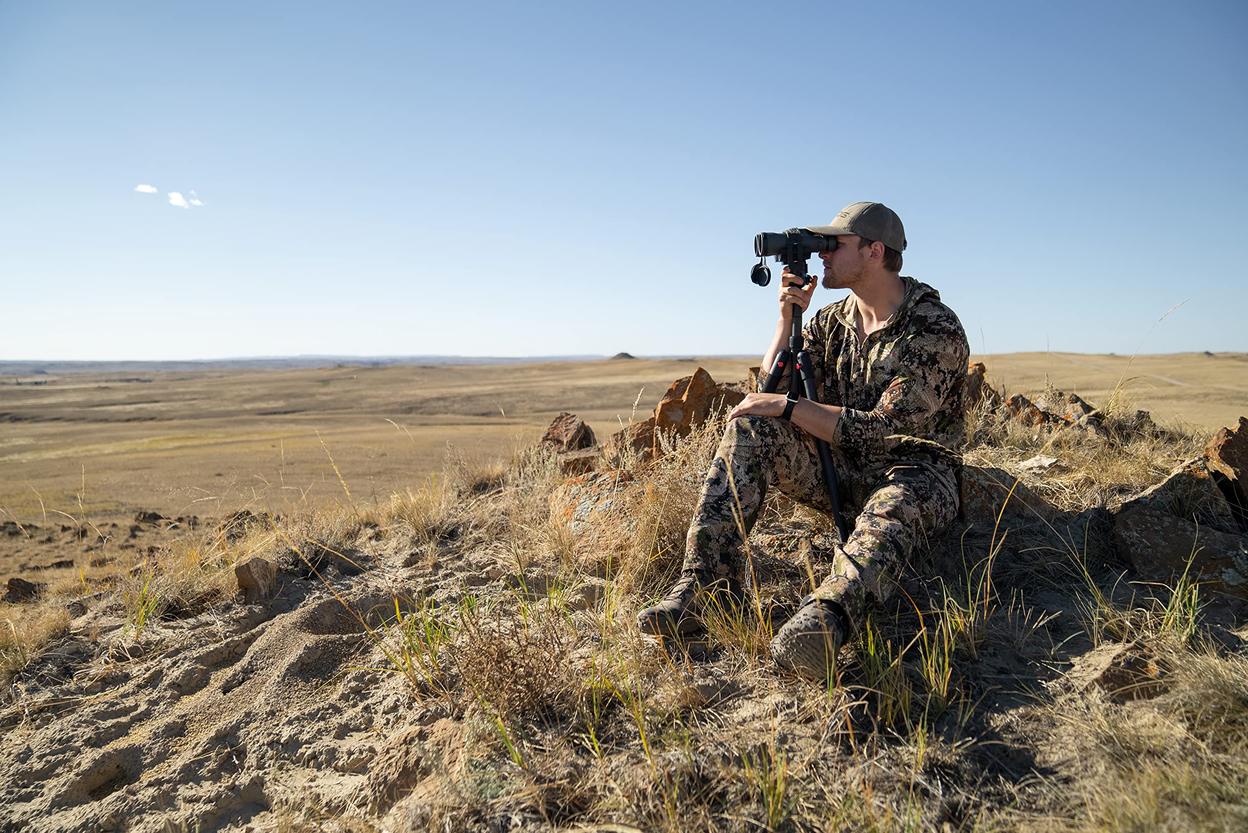 DeathGrip BOG Sherpa Carbon Fiber Tripod with Heavy Duty Construction, 360 Degree Ball Head, Quick-Release Arca-Swiss Mount System, and Optics Plate for Hunting, Shooting, Glassing, and Outdoors