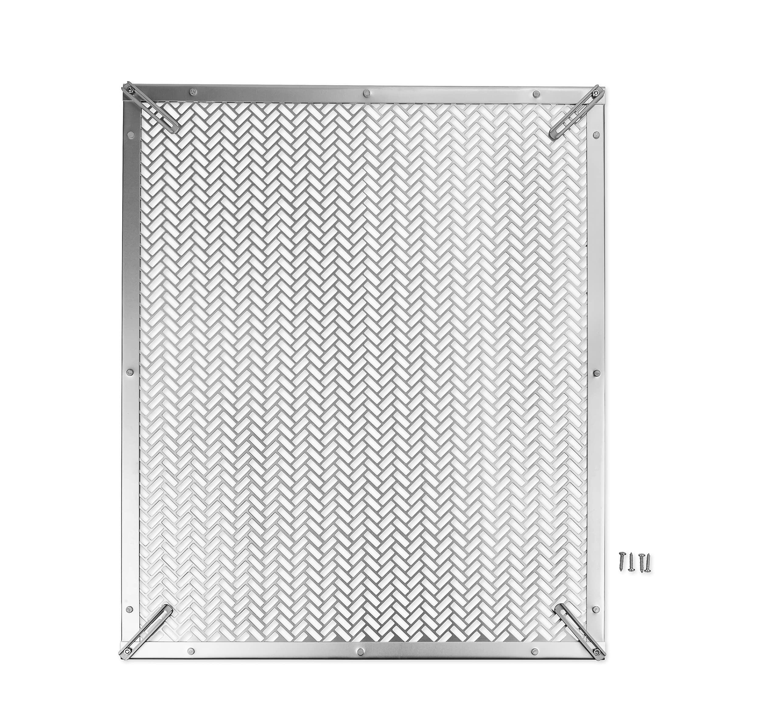 Camco Lower Premium RV Screen Door Grille | Protects Screen Door Mesh from Damage & Crafted of Heavy-Duty Aluminum | Adjusts from 20” to 29” & Measures 24-1/4” (L) x 20-1/4” (W) (43995)