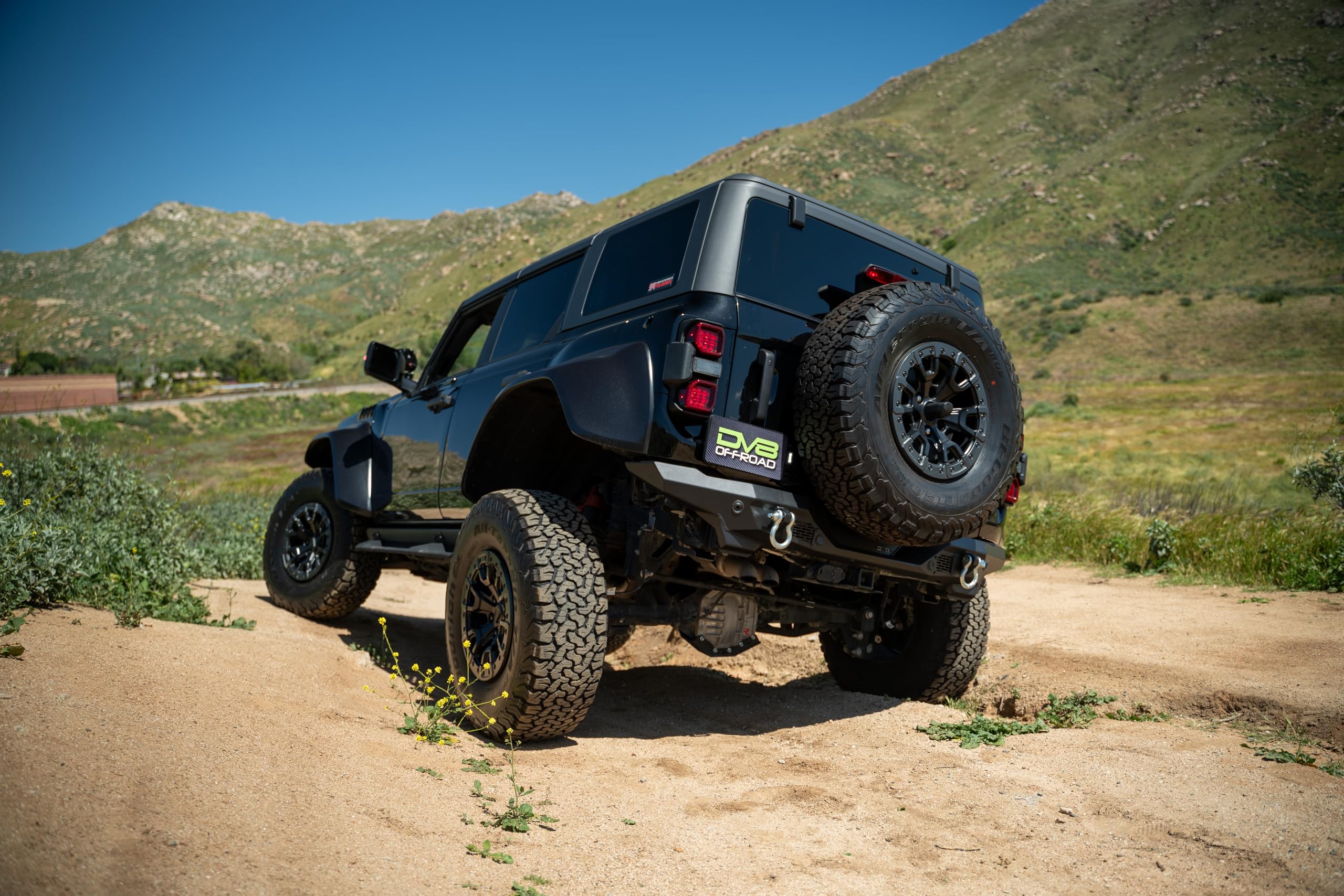 Spec Series DV8 Offroad Rear Bumper for 2021-2025 Ford Bronco | Mounts two 3" Light Pods | Features two 1" Thick D-Ring Mounts | Compatible With All Trim Levels (Including Raptor)
