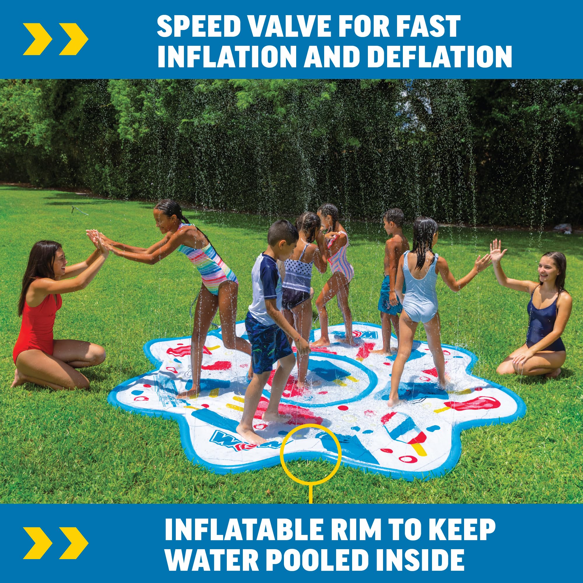 Popsicle Spray Pad WOW Sports, 10 Feet Inflatable Splash Zone With Water Sprinkler, Backyard Summer Party Accessory, Fun For Kids & Adults