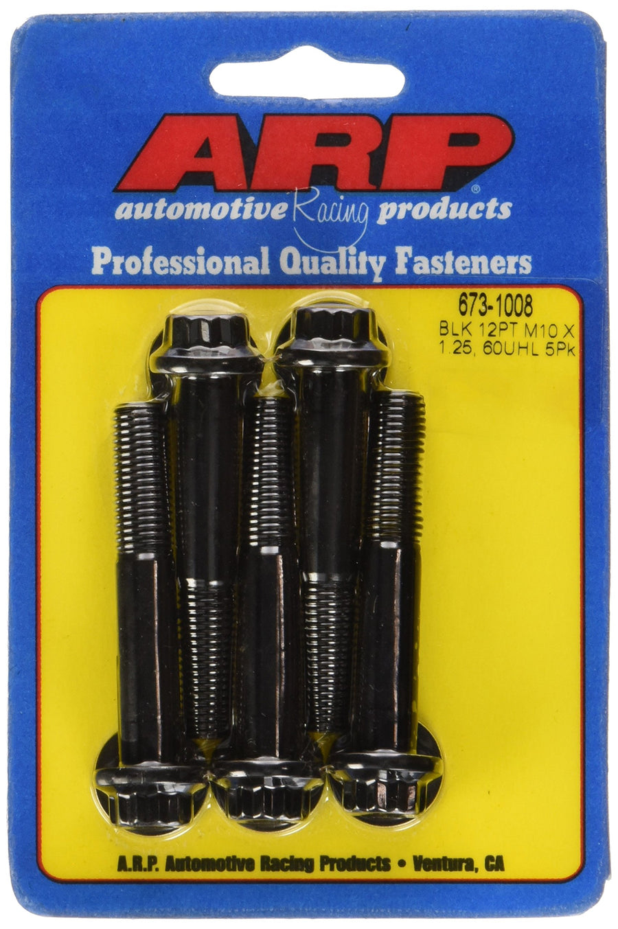 ARP 12pt M10 x 1.25 x 60 Black Oxide Bolts (5/pkg)