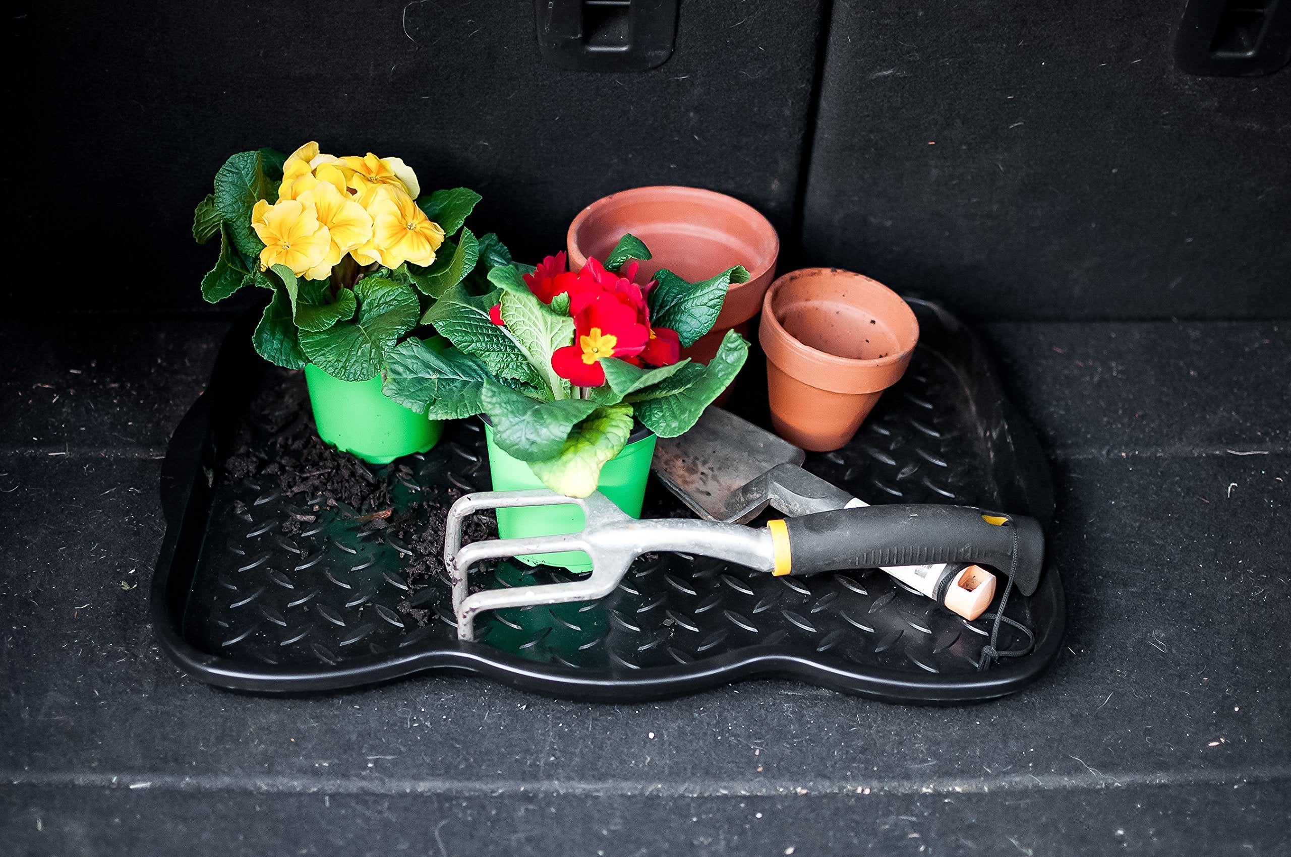 Camco Shoe Tray Multi-Purpose with Anti-Slip Pattern – Perfect for Holding Work Boots, Tools and Pet Accessories; Protects Your Floor from Messes; Also Great for Gardening and Outdoors! Small (42894)