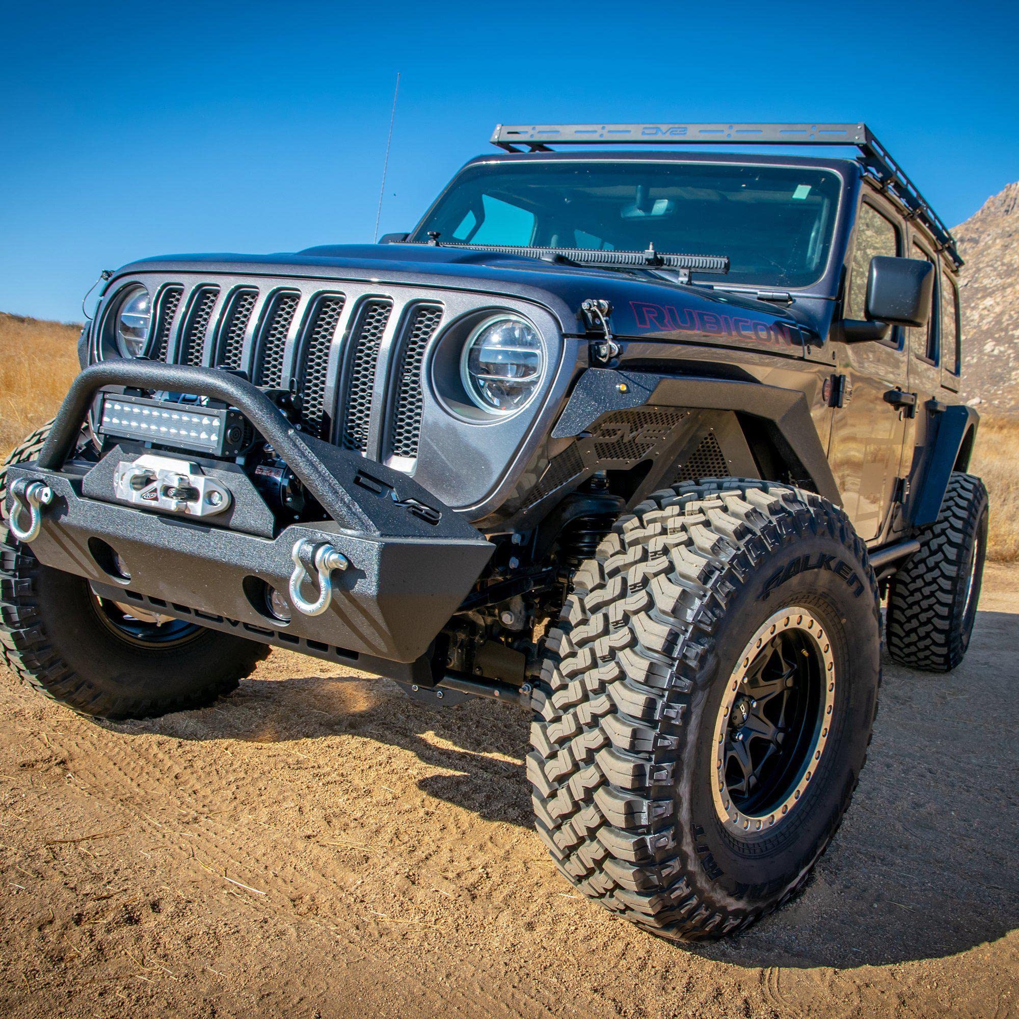 Roof Rack DV8 Offroad for 2018-2025 Jeep Wrangler JL 4 Door | Hard Top | Bolt-On Installation | Multiple Tie Down Points | 200lbs Capacity | Made from 1/8” Thick Steel