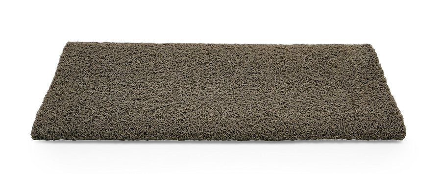 Camco Wrap Around Premium RV Step Rug – 22" x 23" Cushioned PVC Scrub Mat for Manual & Electric RV Steps – Easy Install with Springs – Gray (42968)