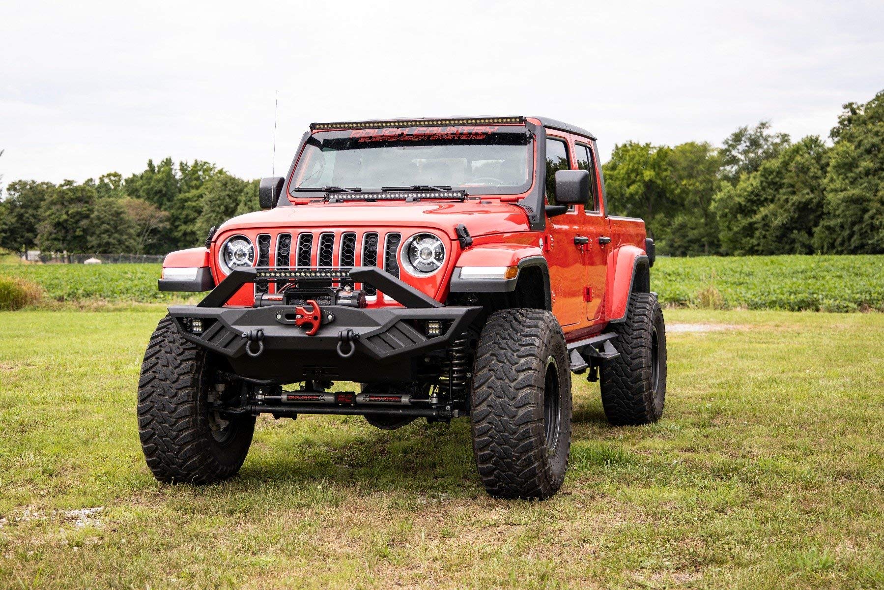 Multi-Function Rough Country Winch Cleat w/Rubber Isolator | Red - RS175R