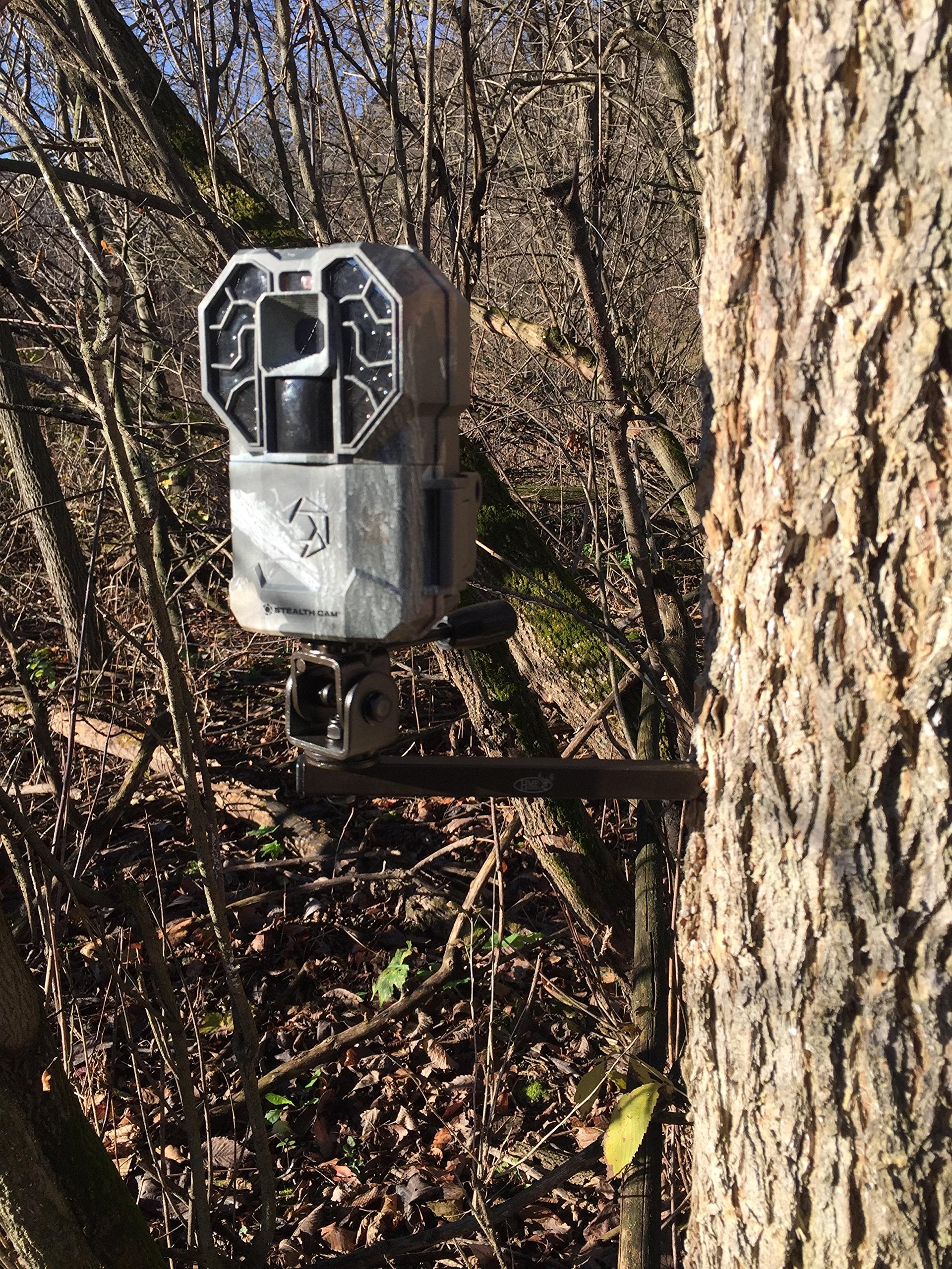 Better HME Trail Camera Holder with 360-degree Rotational Camera Head | Compact Sturdy Design | Easy Installation & Versatile Compatibility