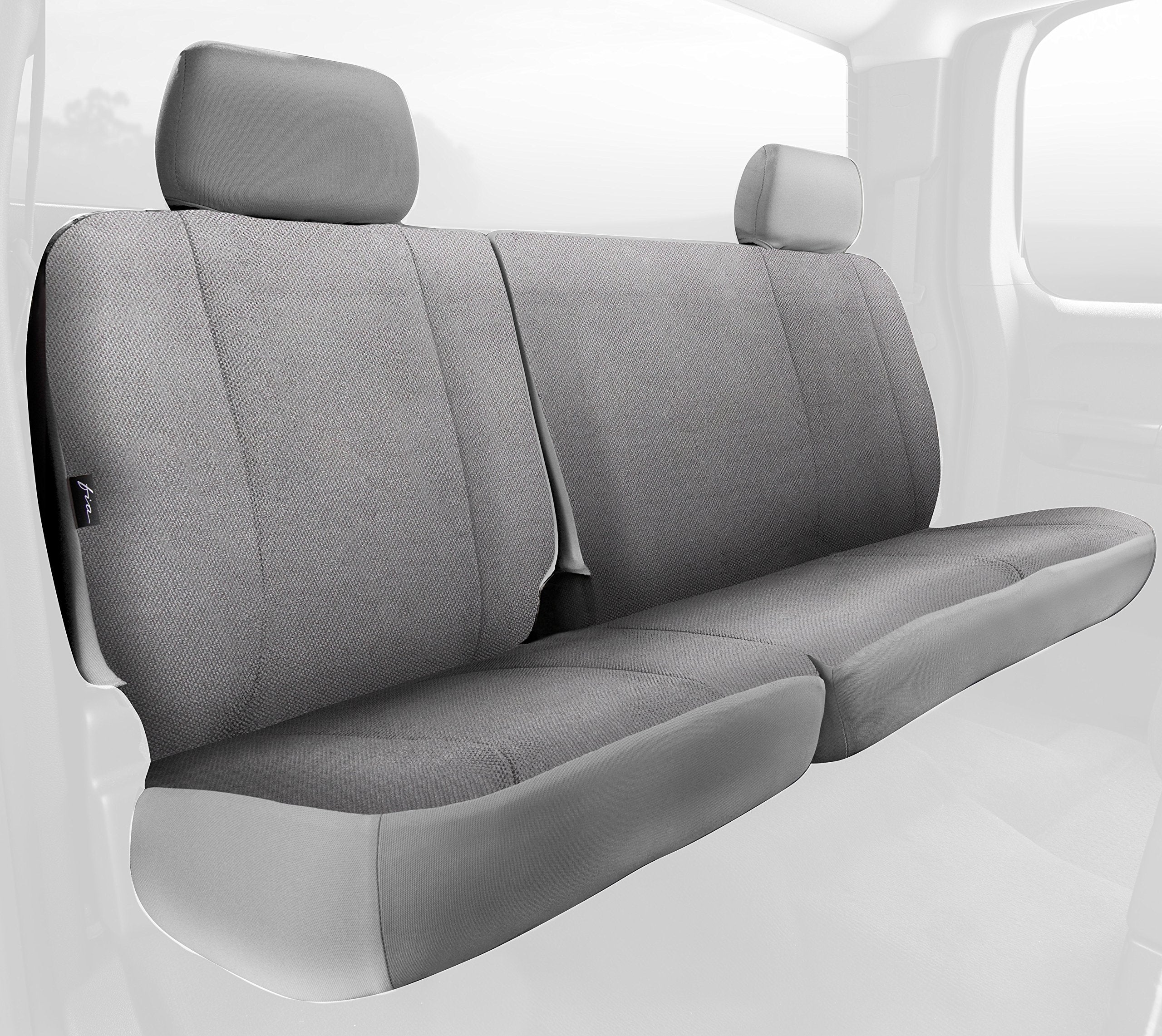 Fia TRS40 Solid Gray TRS42-30 Wrangler Solid Gray Seat Cover (Rear Split Seat 60/40/Saddle Blanket)