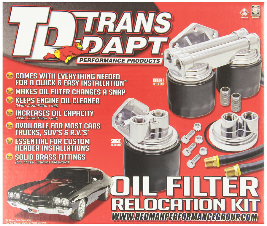 Oil Filter Relocation Kit Trans-Dapt Performance 1213