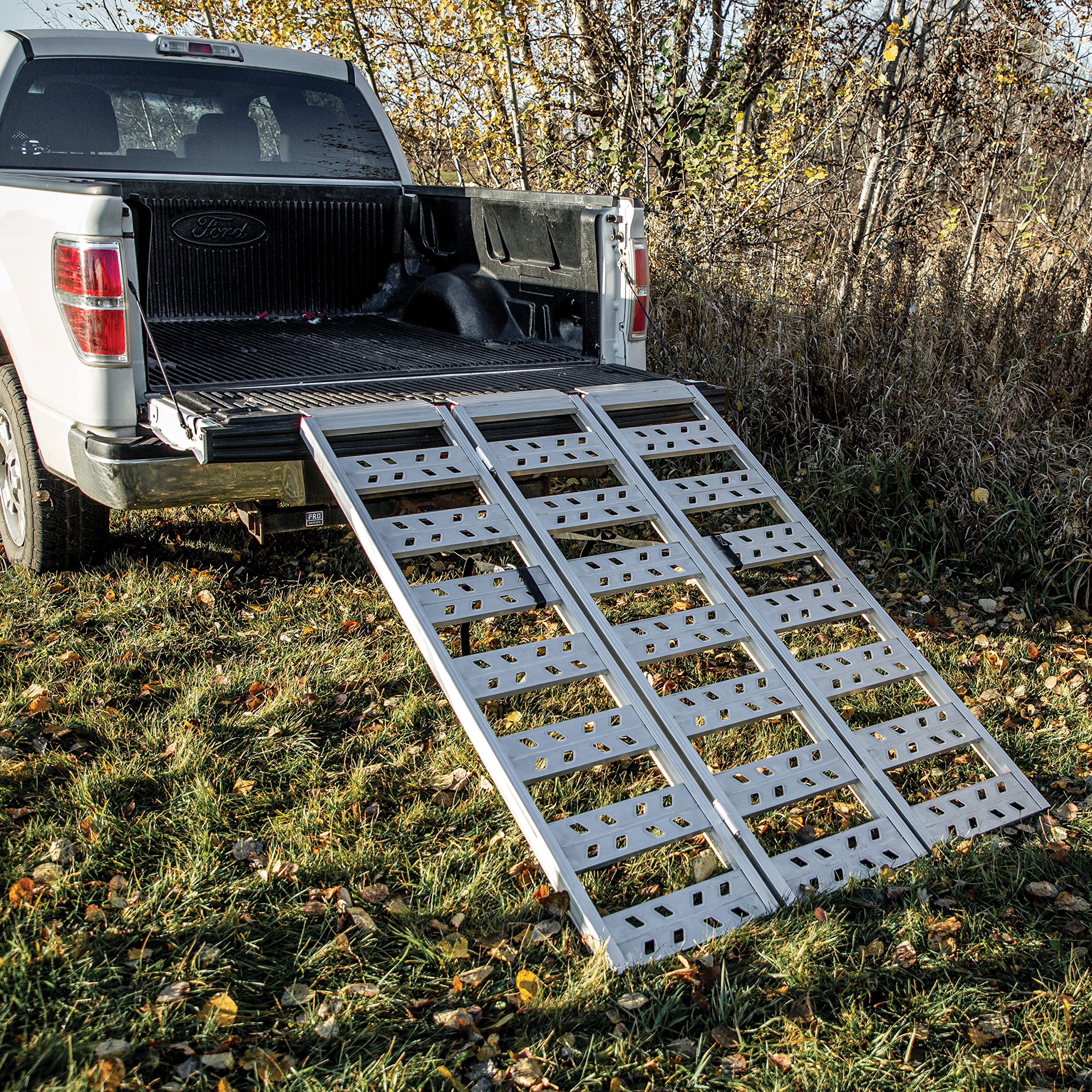 69” YUTRAX® Tri-Fold Ramp, High-Strength Extruded Aluminum, 2200 lb. Load Capacity, Spans Tailgate, Easy Loading, ATV/UTV Loading, YR300