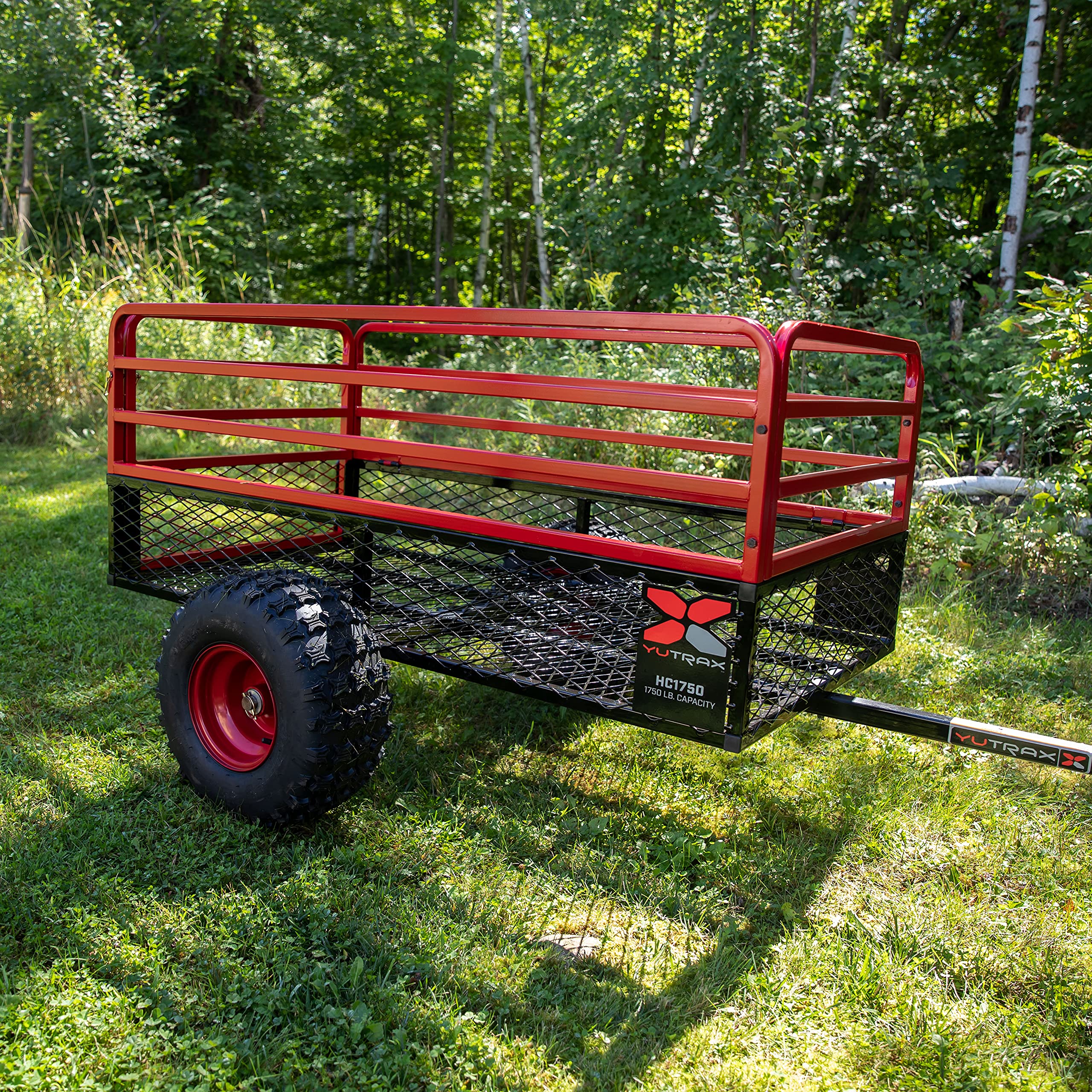 Heavy-Duty YUTRAX® HC1750 Trailer, Heavy-Duty Trailer, 1750 lb. Load Capacity, Heavy-Duty Steel Construction, Haul 28 Cub Feet, Minimal Assembly, Large Flotation Tires