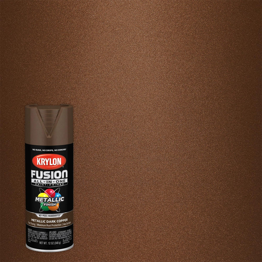 Krylon All-In-One Adhesive Spray Paint for Indoor/Outdoor Use, 12 oz, Dark Cooper