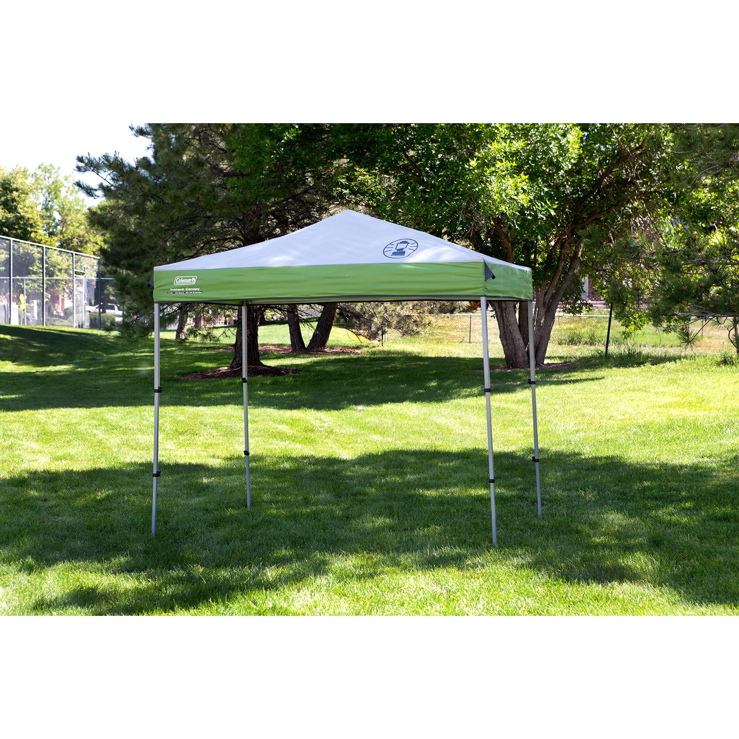 Coleman Sun Shelter Canopy with Instant Setup, Sun Shelter with Wheeled Carry Bag Sets Up in About 3 Mins, 7x5ft, 10x10ft, or 12x12ft Canopy for Sporting Events, Tailgating, Camping, & More