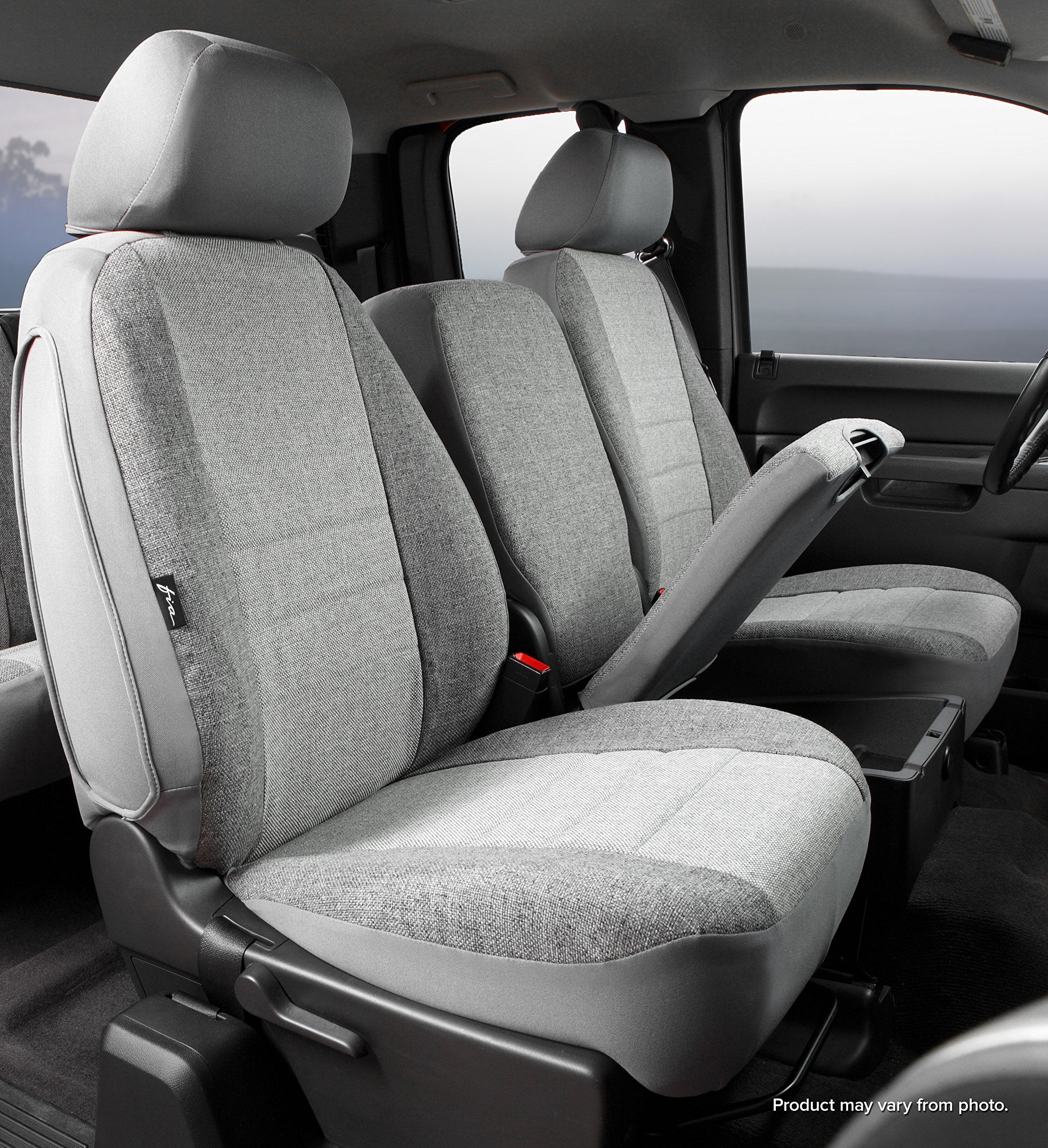 Custom Fit Fia OE39-17 GRAY Front Seat Cover Split Seat 40/20/40 - Tweed, (Gray)