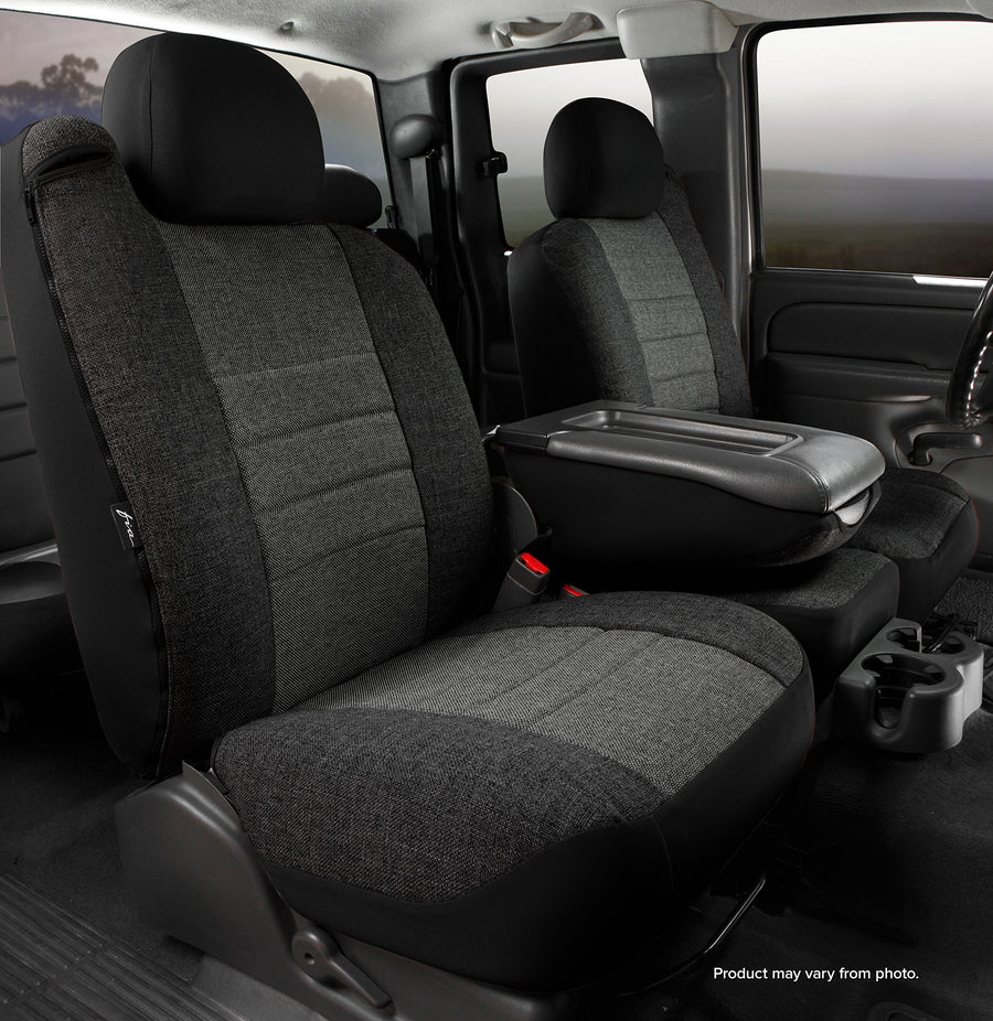 CHARC Fia OE38-17 Custom Fit Front Seat Cover Split Seat 40/20/40 - Tweed, (Charcoal)