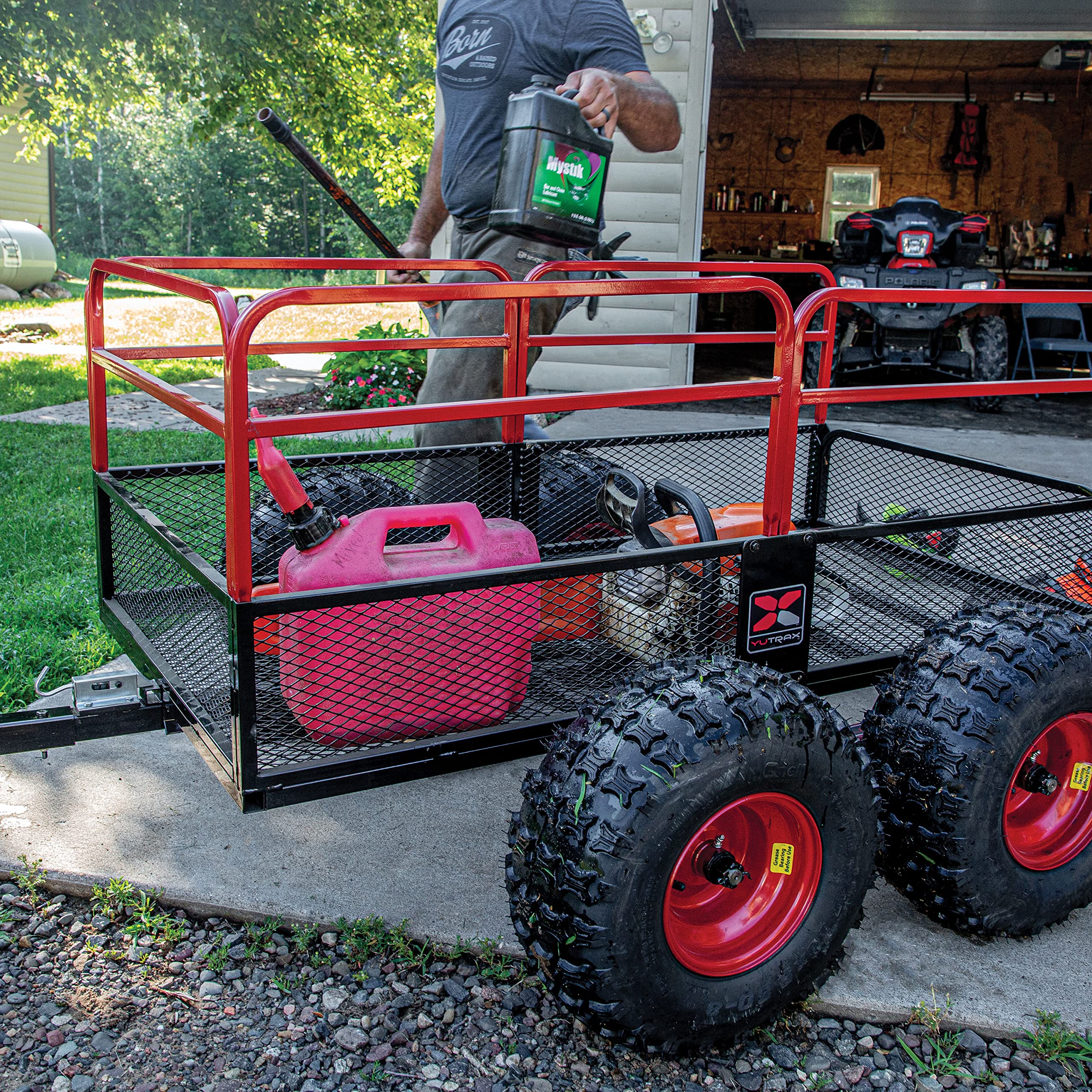 Yutrax X4 Trail Warrior Heavy Duty UTV/ATV Trailer - For Off-Road Use - 1,250 lb. Capacity, TX159