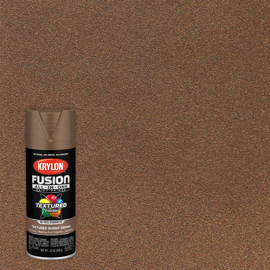 Krylon All-In-One Fusion Adhesive Spray Paint for Indoor/Outdoor Use, 12 oz, Burnt Sienna