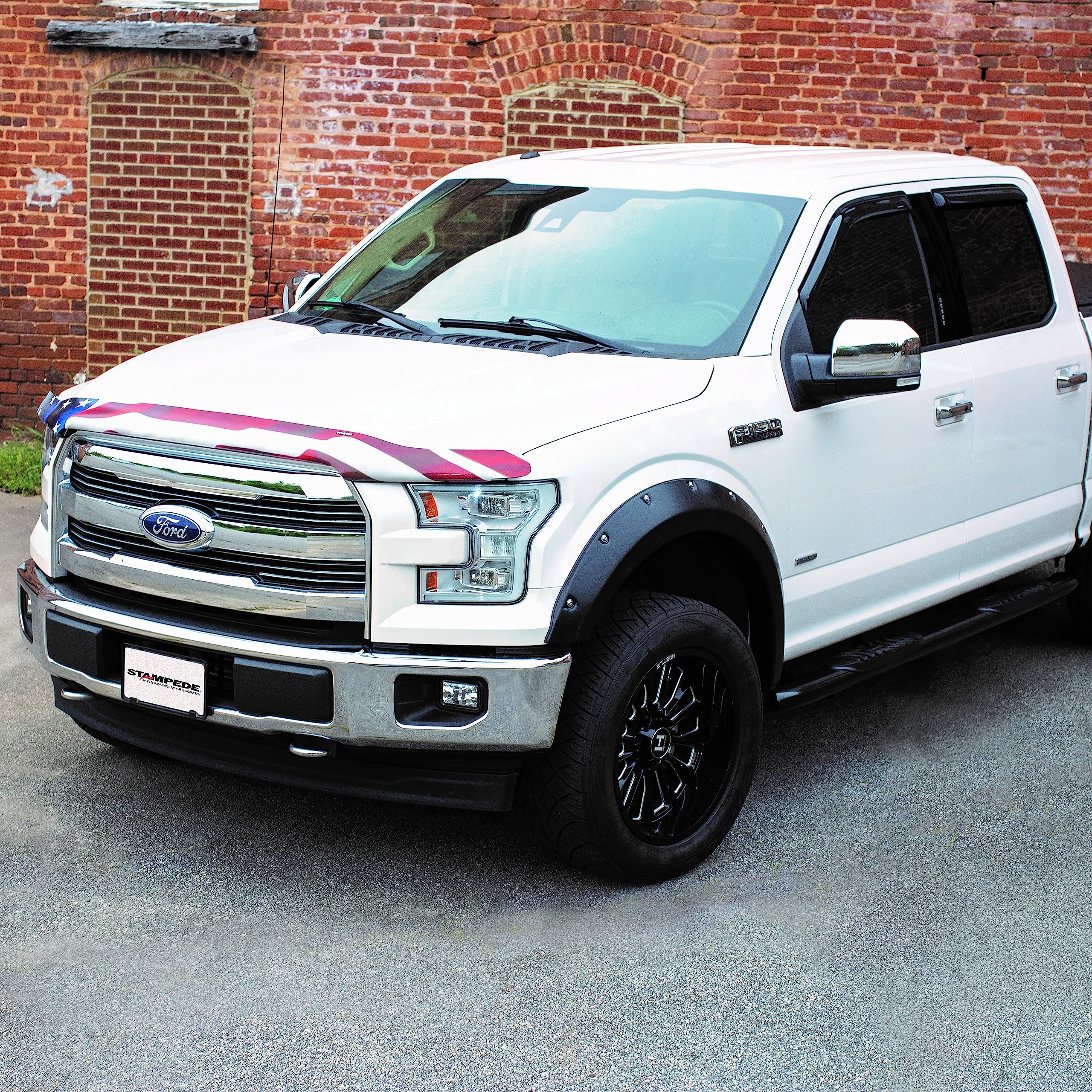 Vigilante Hood Protector | Stampede - High Profile / American Flag (no Eagle) | 2011-2015 Ford Explorer (Exlcudes Sport Model) | 2151-41