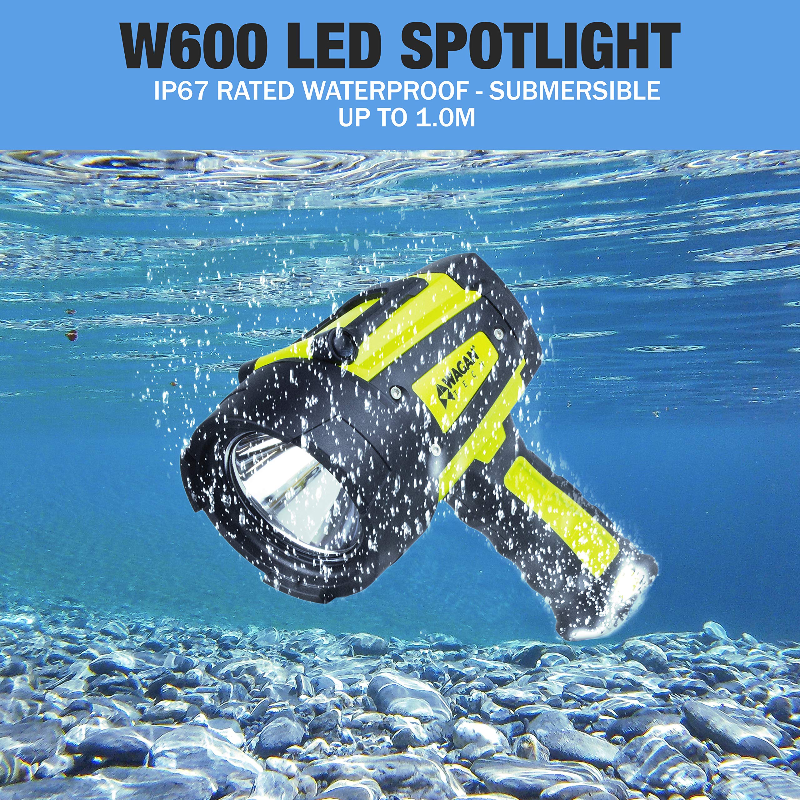 Wagan Brite-Nite EL4321 W600 LED Spotlight, 600 Lumen LED Lights, 7 Position Hanging Stand, Waterproof
