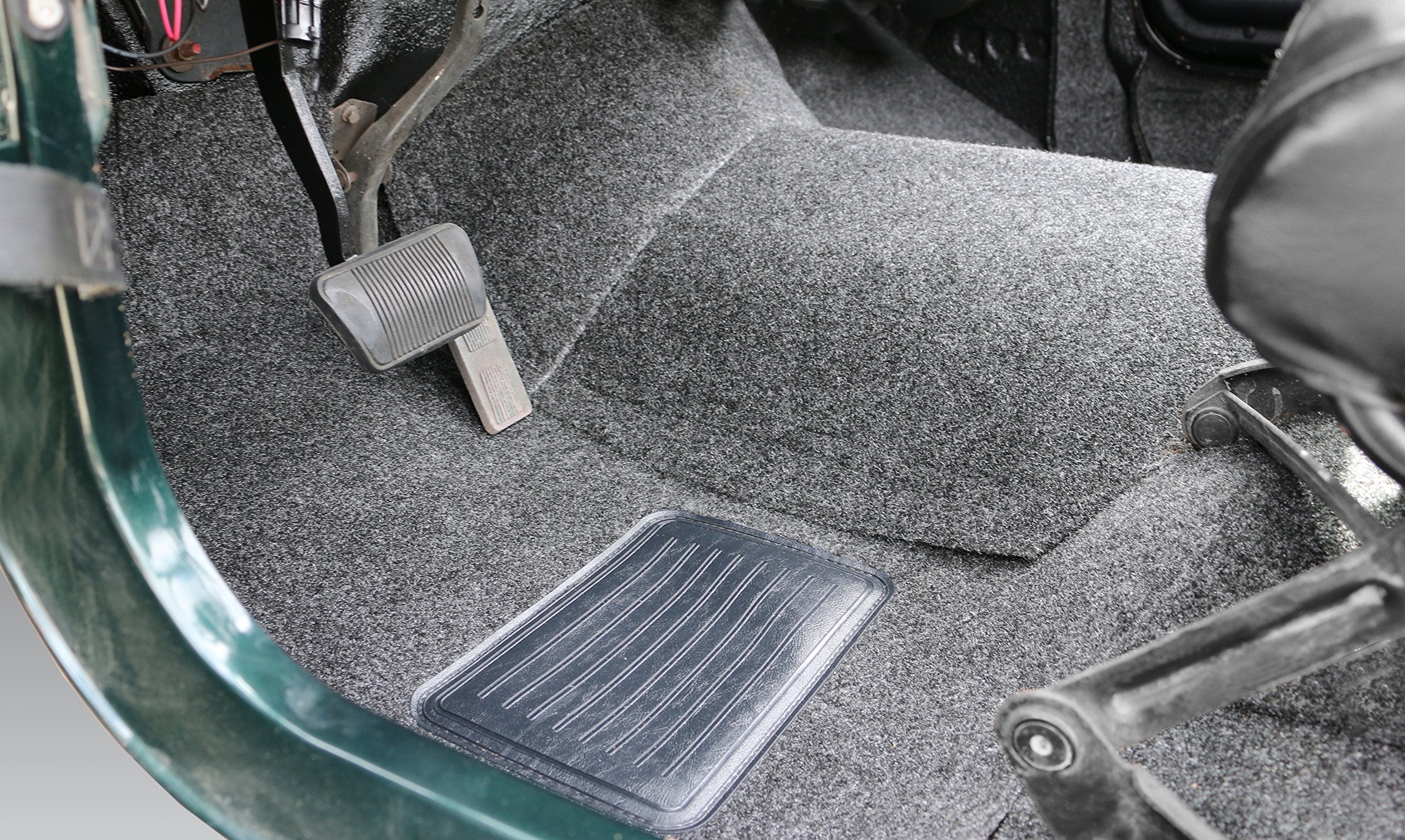 Jeep Liners - Bedrug | 1976 - 1995 Jeep Wrangler CJ-7 / YJ, Front Floor Liners (Includes Heat Shields) | Grey - 8 pc. | BRCYJ76F