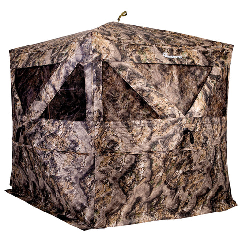 Pro Series Ameristep Thermal Hub Blind | 4 Person Insulated Hunting Blind Designed for Cold Weather in Mossy Oak Elements Terra, AMEBF1009, One Size
