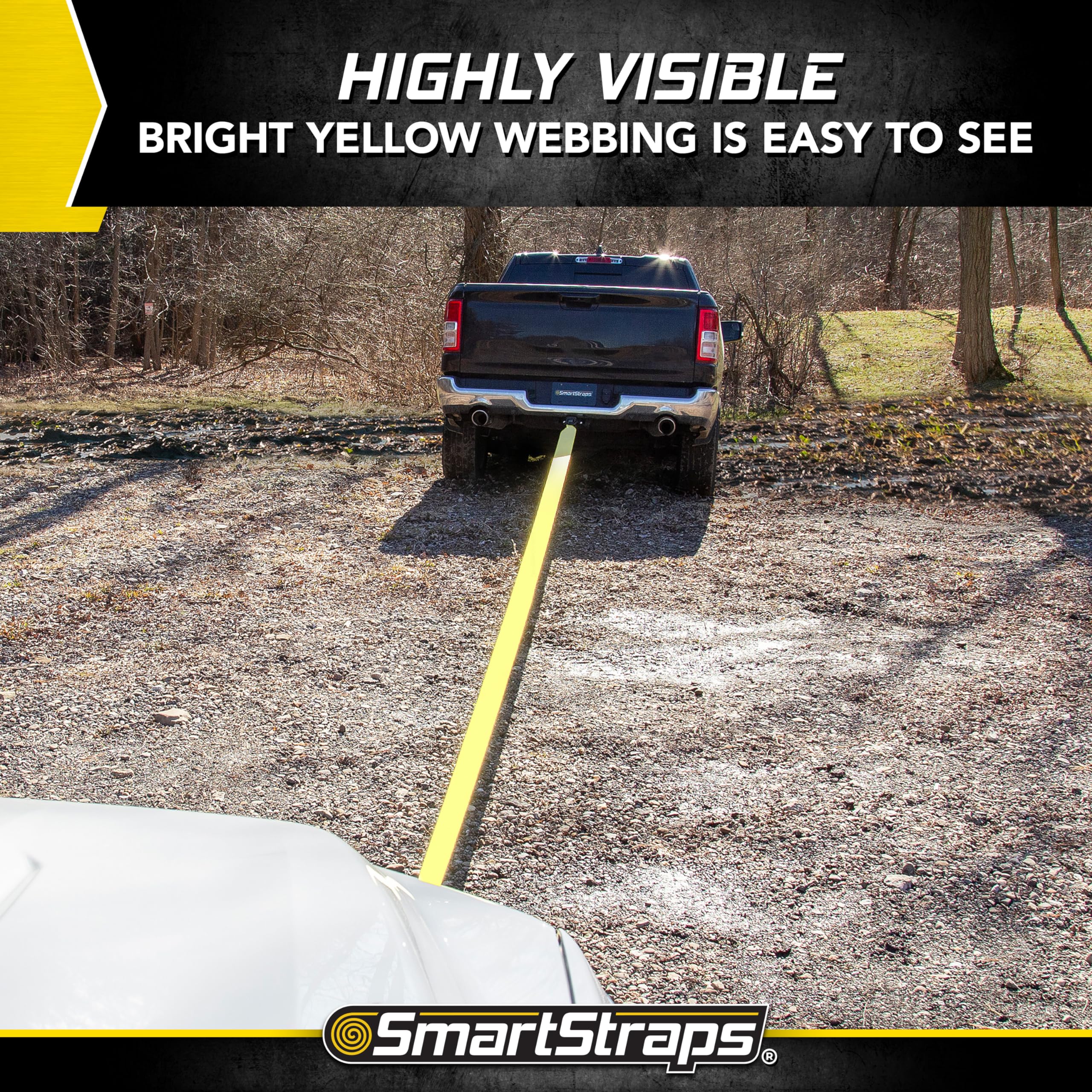 Recovery Strap SmartStraps - 4x30 YW Loop End 40,000lb