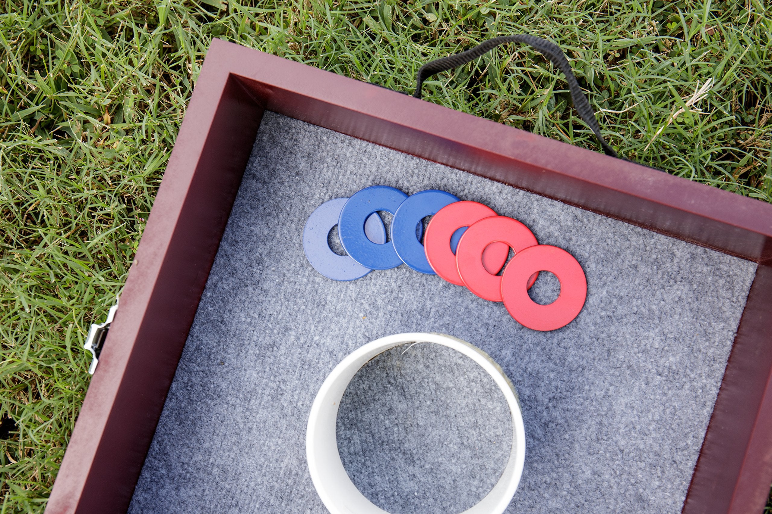 Premium Triumph Washer Toss Game - Includes 2 Felt-Lined Washer Boxes and Steel Washers