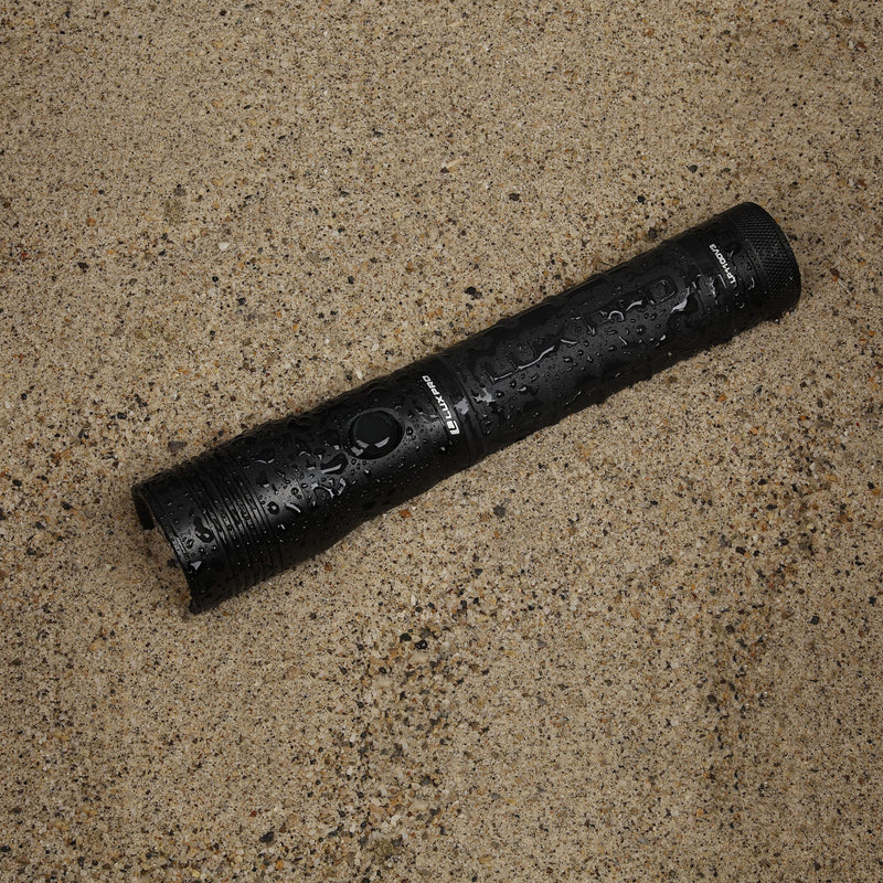 LP1100V3 LUXPRO 2D Size High-output Handheld Flashlight, 455 Lumens, Tackgrip, LPE Optics, Side Button