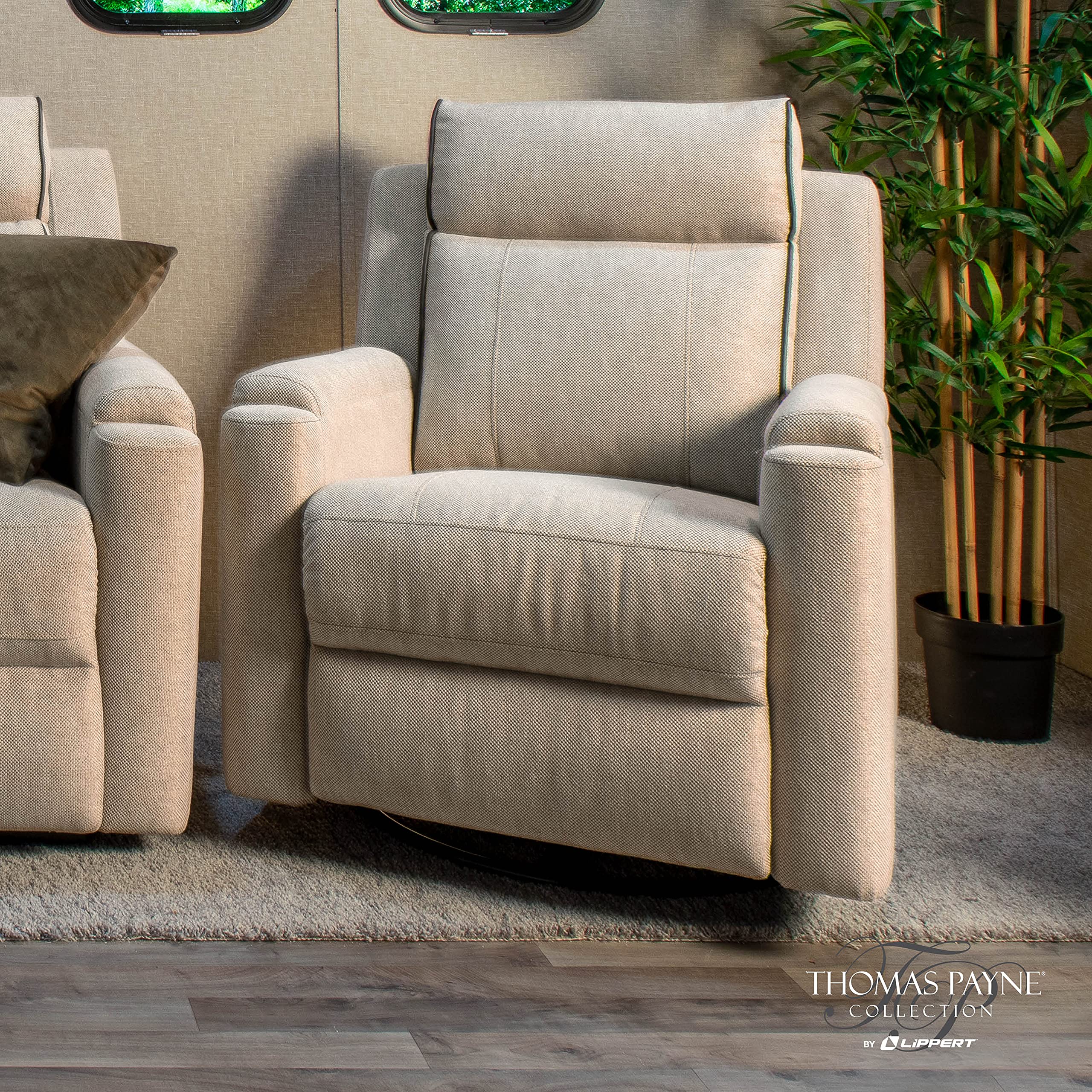 RV Swivel Glide Recliner - Thomas Payne® Norlina – Luxurious, Comfortable RV Recliner – Easy-to-Clean PolyHyde® Vinyl Fabric – High-Density Foam Interior for Extra Comfort – 2020129856