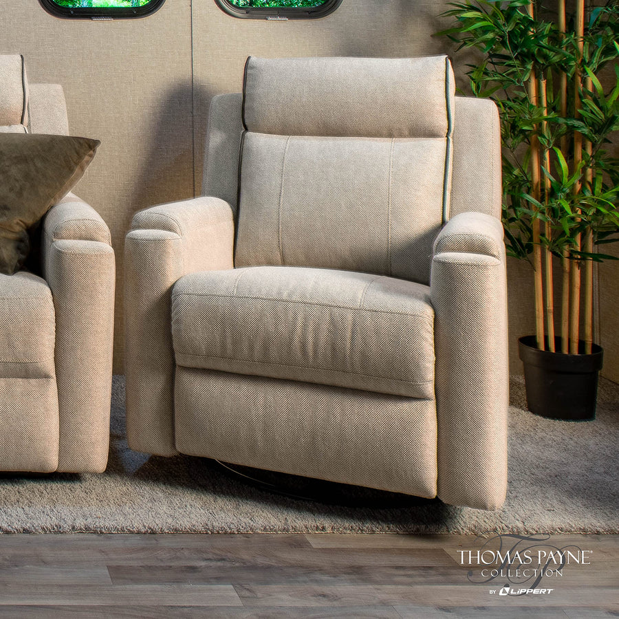 RV Swivel Glide Recliner - Thomas Payne® Norlina – Luxurious, Comfortable RV Recliner – Easy-to-Clean PolyHyde® Vinyl Fabric – High-Density Foam Interior for Extra Comfort – 2020129856