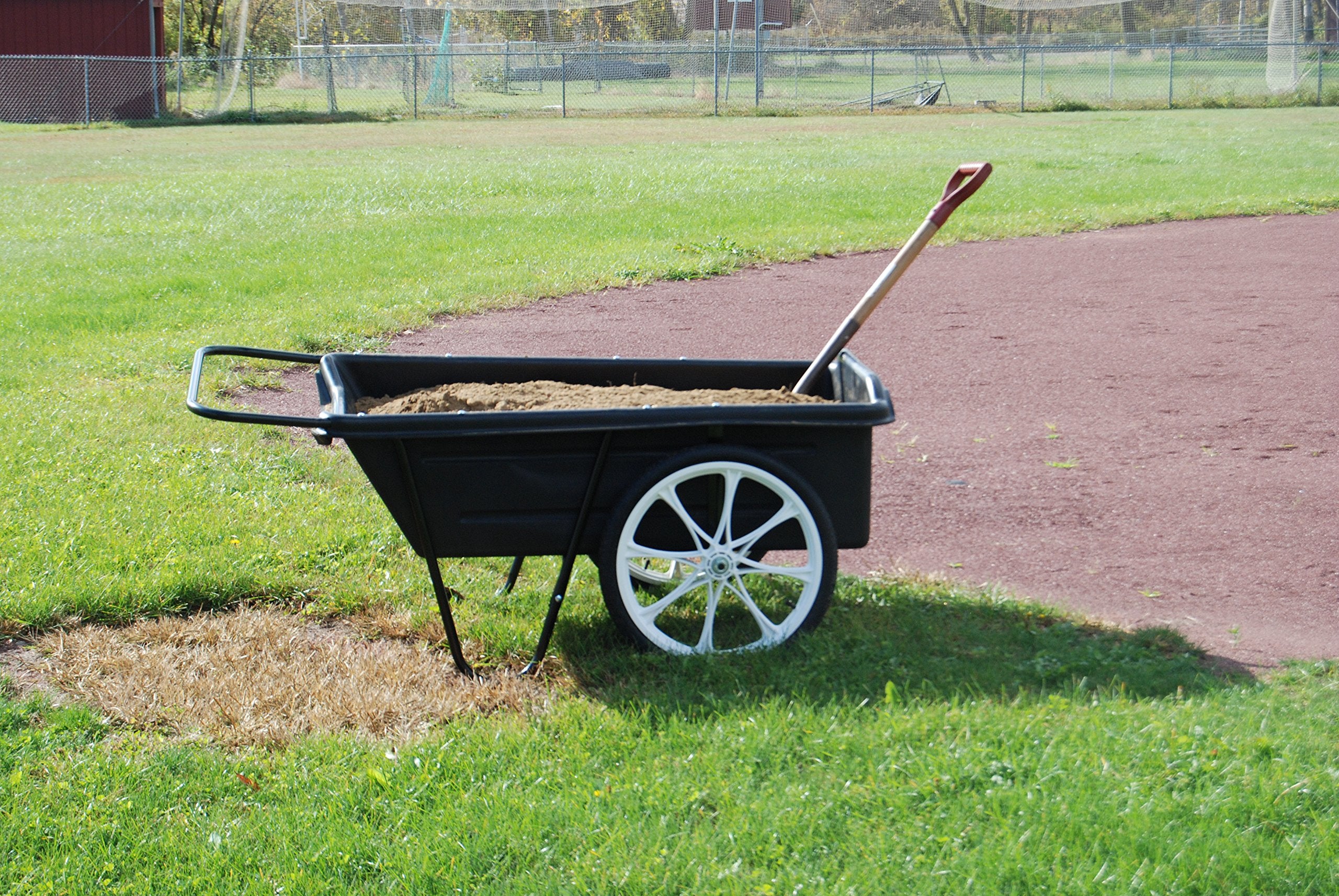 Dock Pro Taylor Made Dock Cart, 47 x 23 x 13-Inch, Ergonomic, Curved Handle, Marine Plastic Rim Wheels, 7 Cubic Feet, 300 lbs. Capacity, Hand Wheelbarrow for Garden, Landscape, Yard, Cargo - 1060