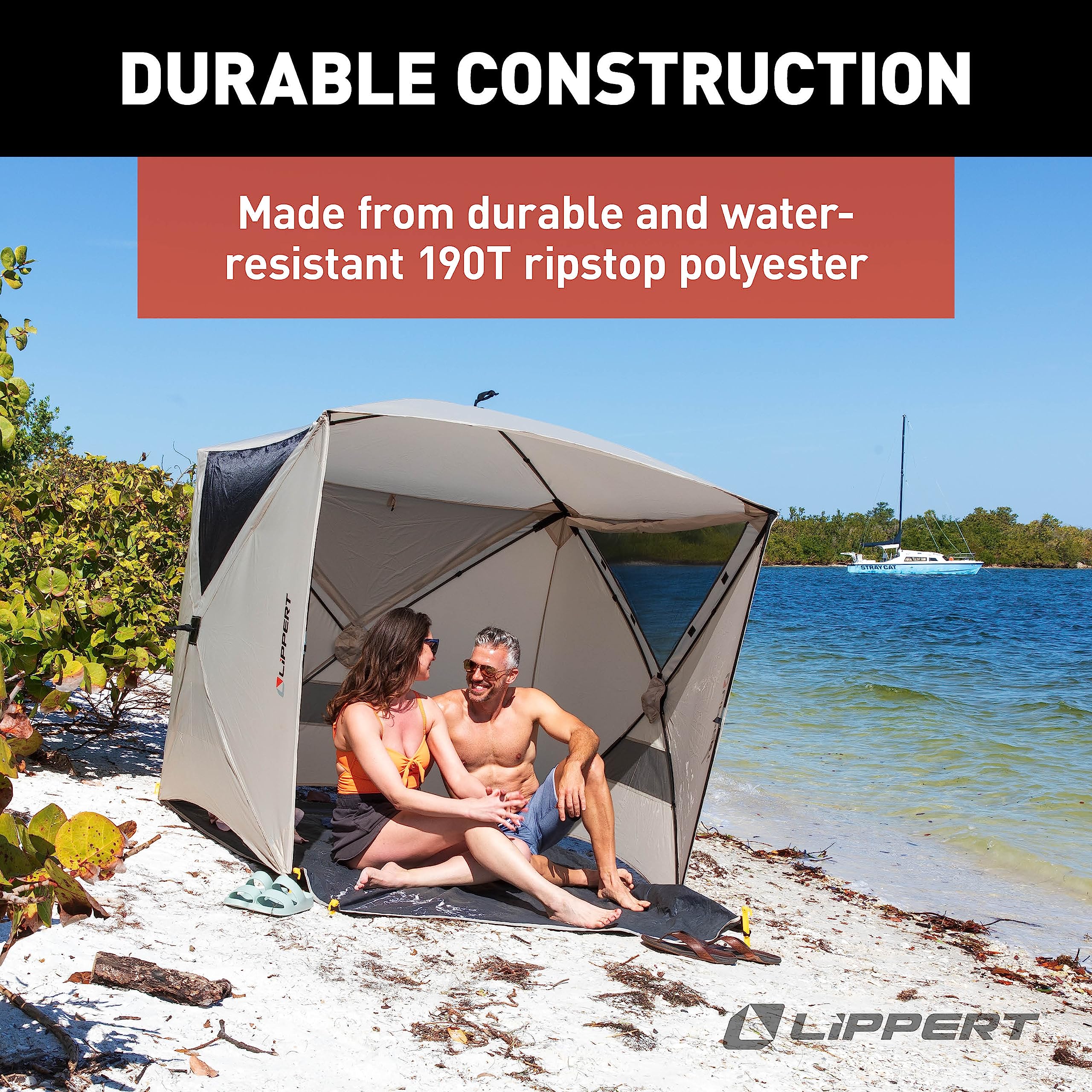 Picnic Lippert Popup Sun Shelter for Camping, Beach Trips and Outdoor Concerts - Cabin