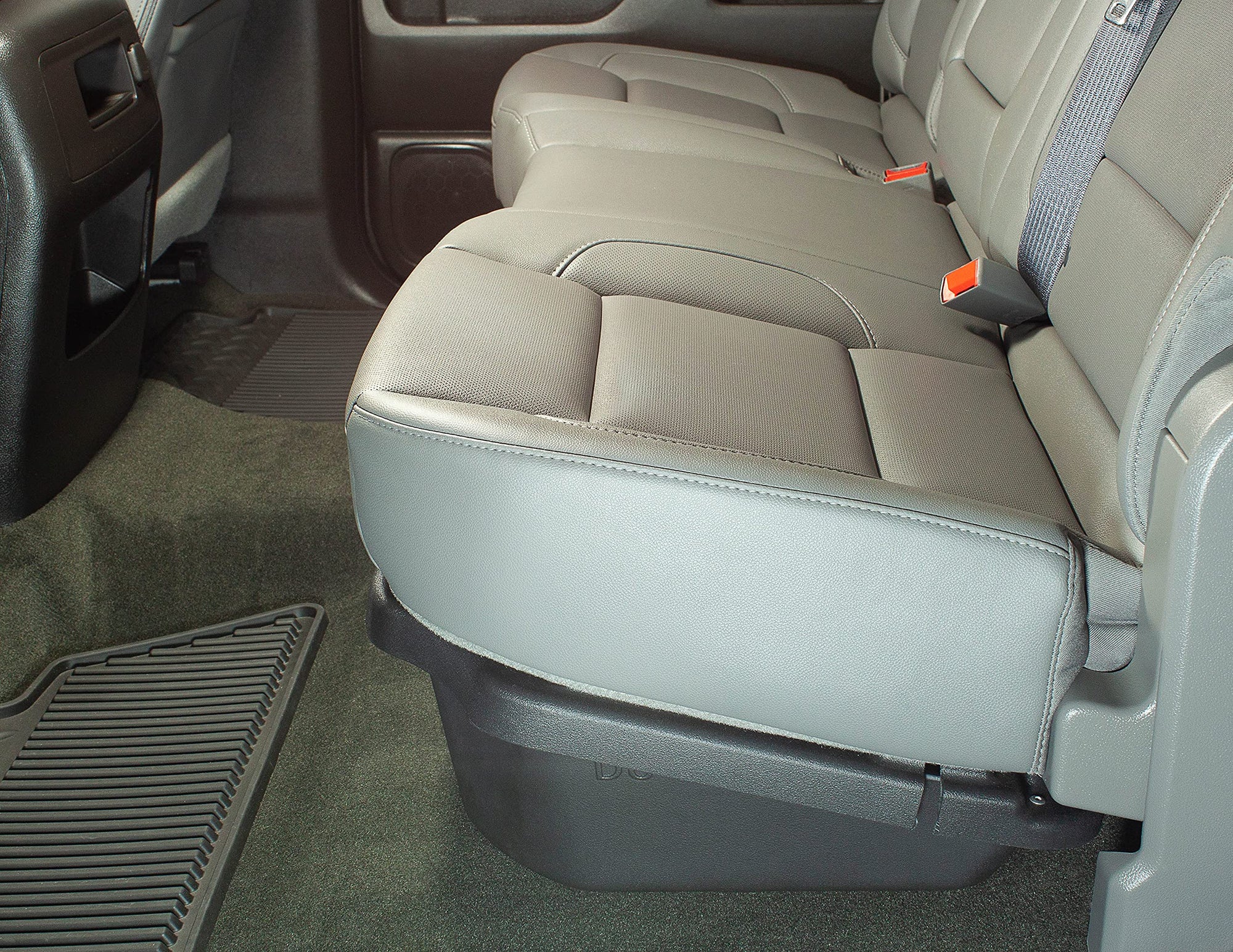 Lockable DU-HA Under Seat Storage fits 2014-2018 Chevy Silverado/GMC Sierra Light Duty Crew Cab & 2015-2019 Heavy Duty Crew Cab | Black Heavy-Duty Back Seat Lockbox, Includes 2 Keys | 10307